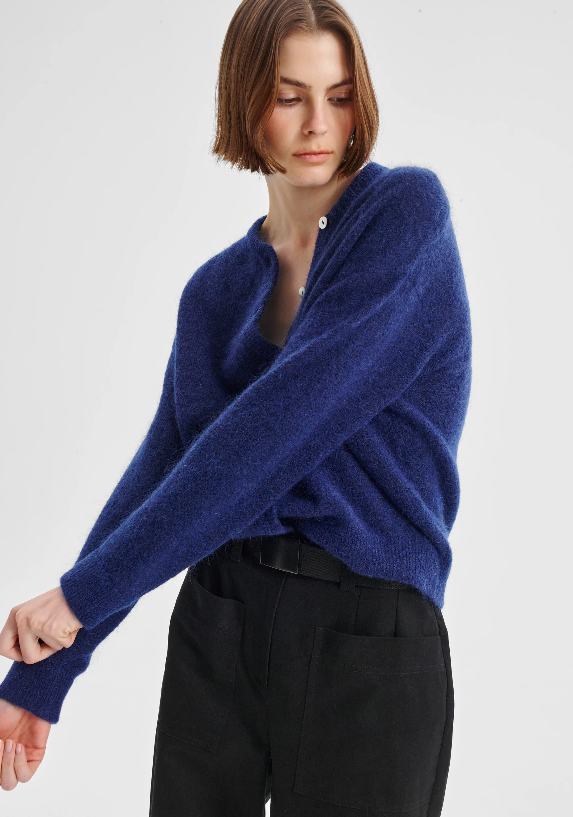 Albi Knit Cardigan_Cobalt - Image 2