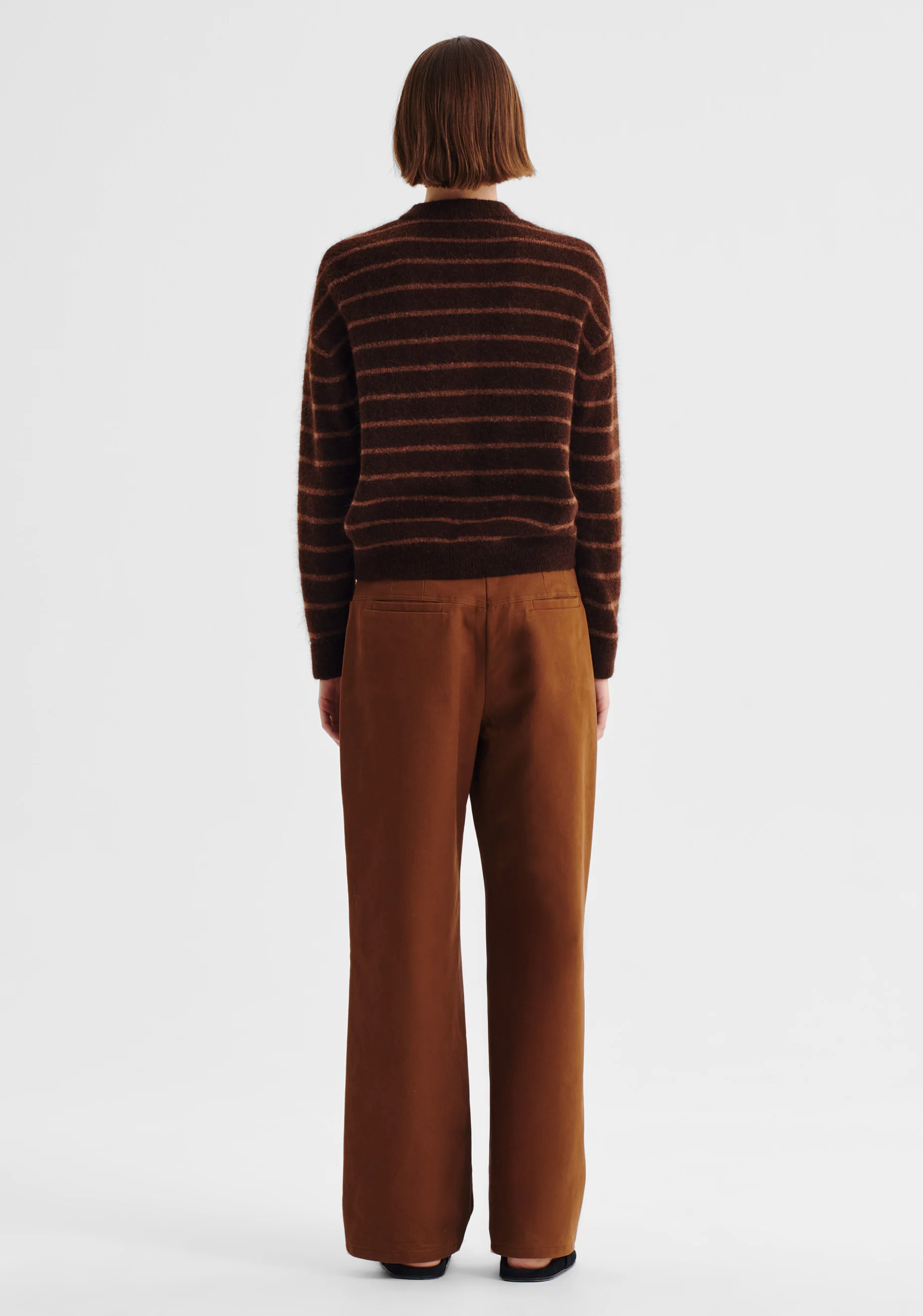 Albi Knit Cardigan_Toffee Stripe - Image 4