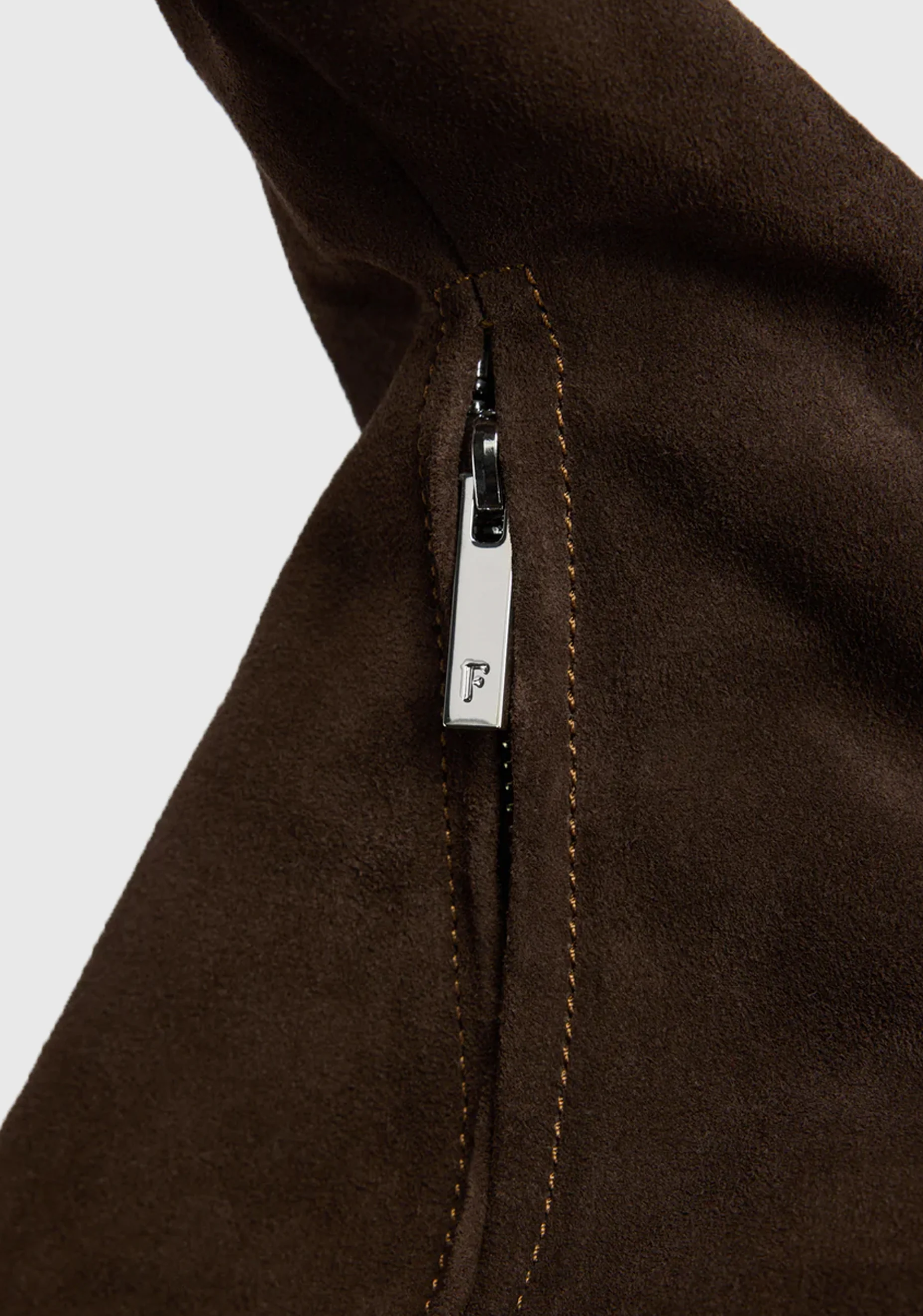 Alva Suede Shoulder Bag_Chocolate - Image 3
