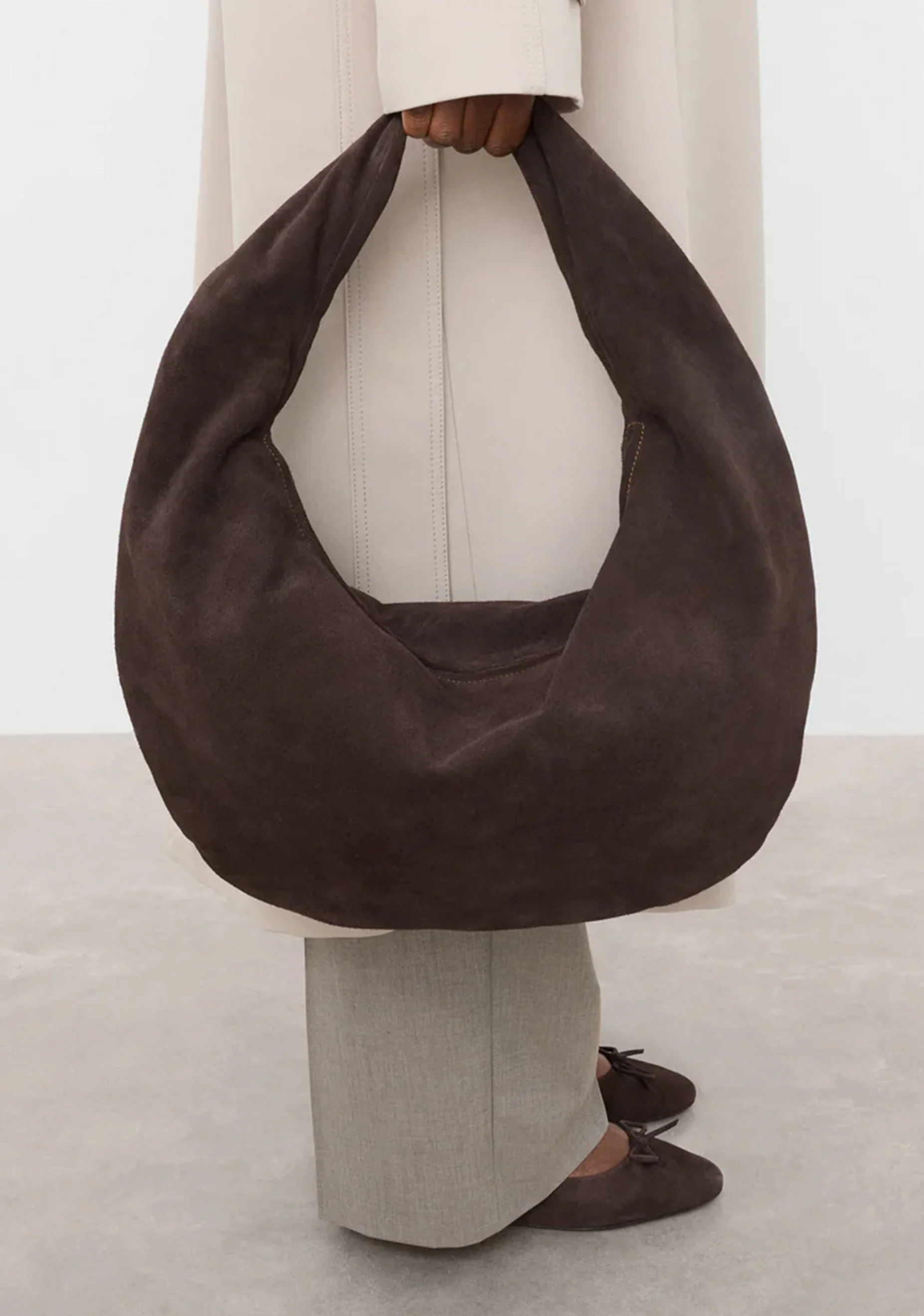 Alva Suede Shoulder Bag_Chocolate - Image 5