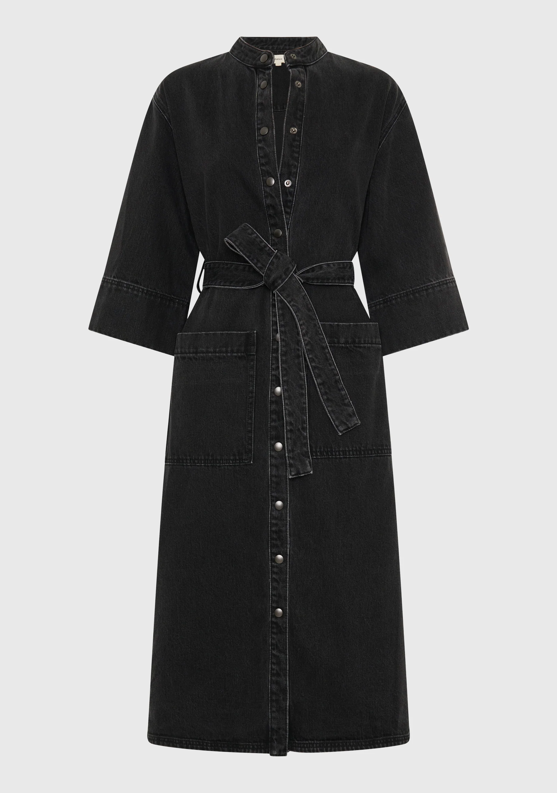 Arley Denim Shirt Dress_Black - Image 7