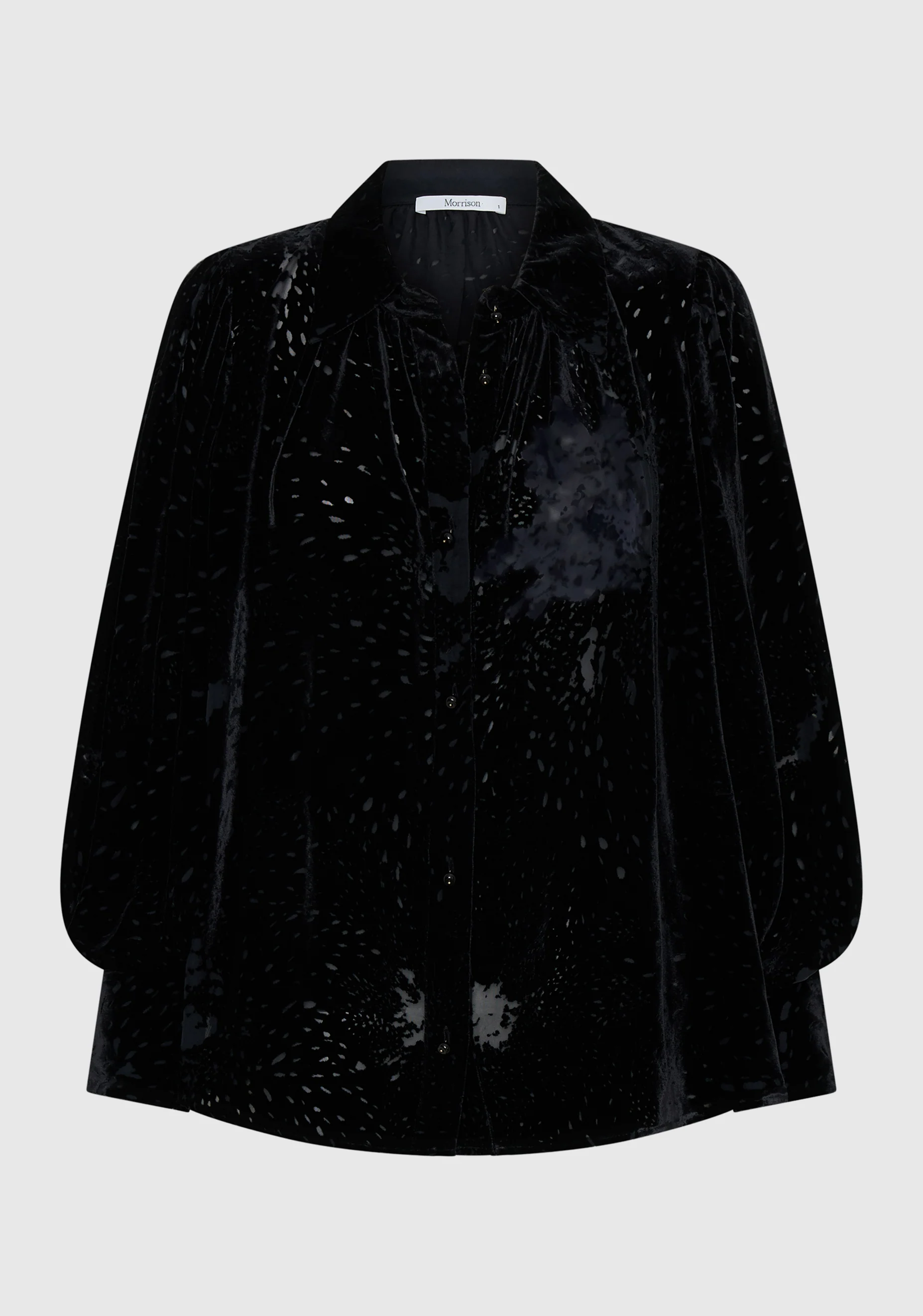 Aurora Velvet Blouse_Black - Image 6
