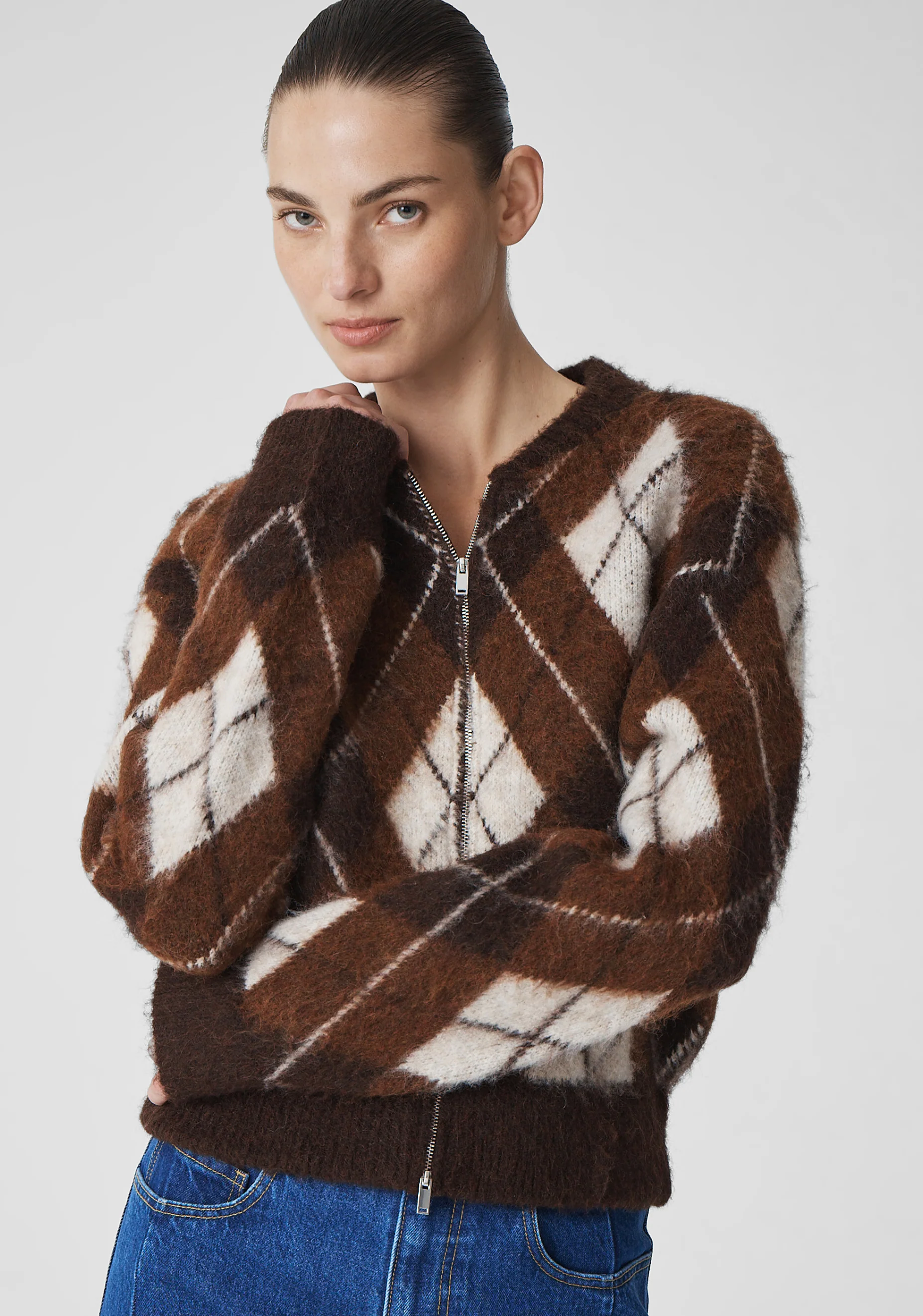 Chester Knit Jacket_Argyle