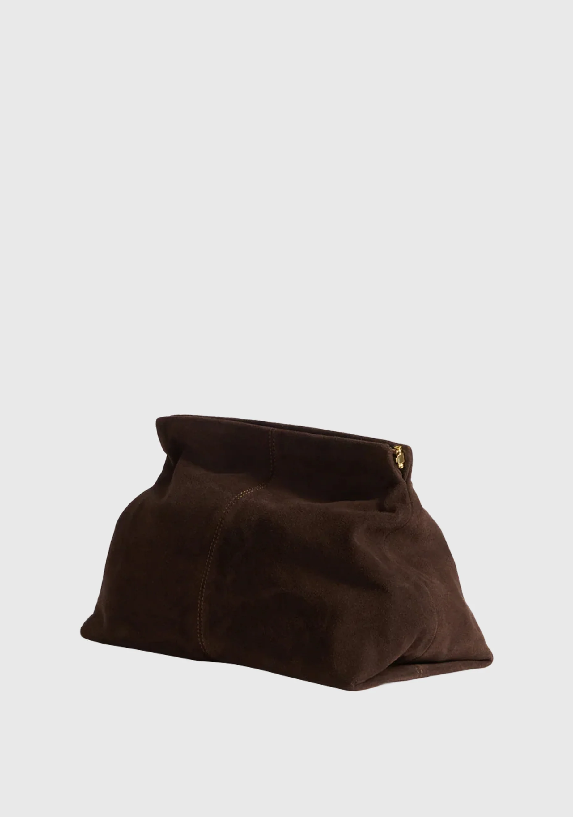 Clay Suede Clutch_Chocolate - Image 3