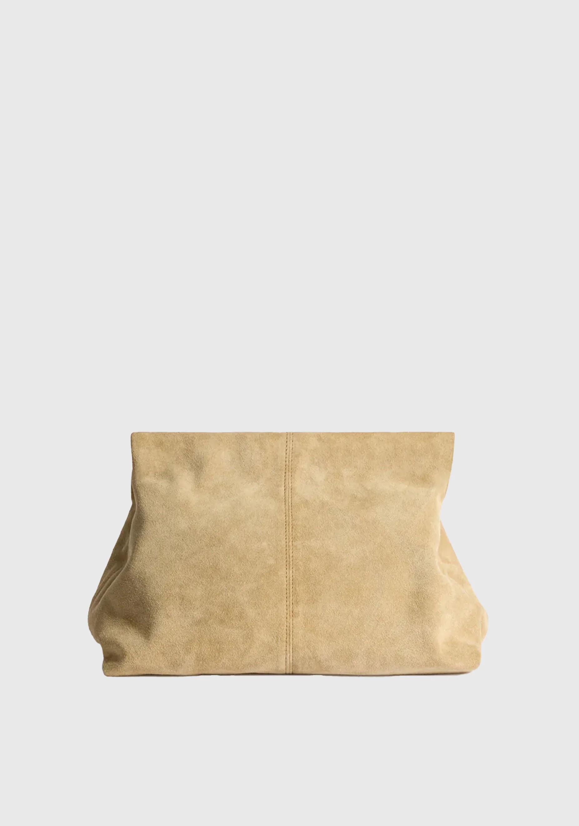 Clay Suede Clutch_Sand
