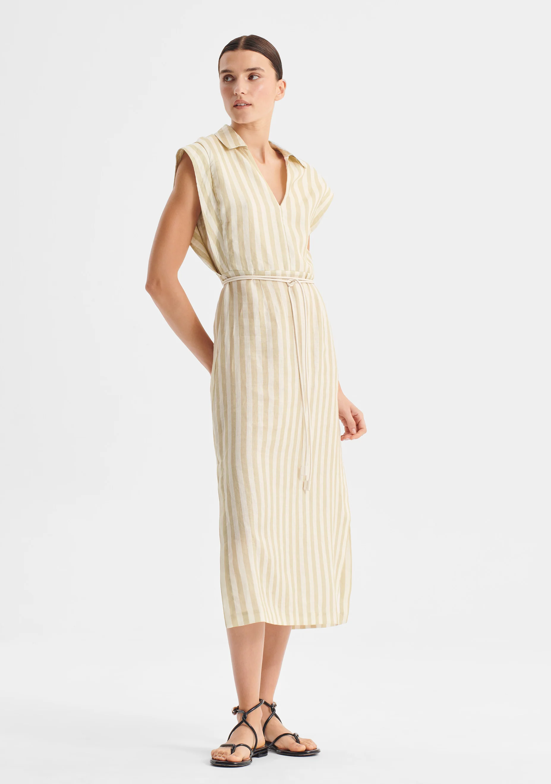 Cybil Linen Dress_Stripe - Image 2