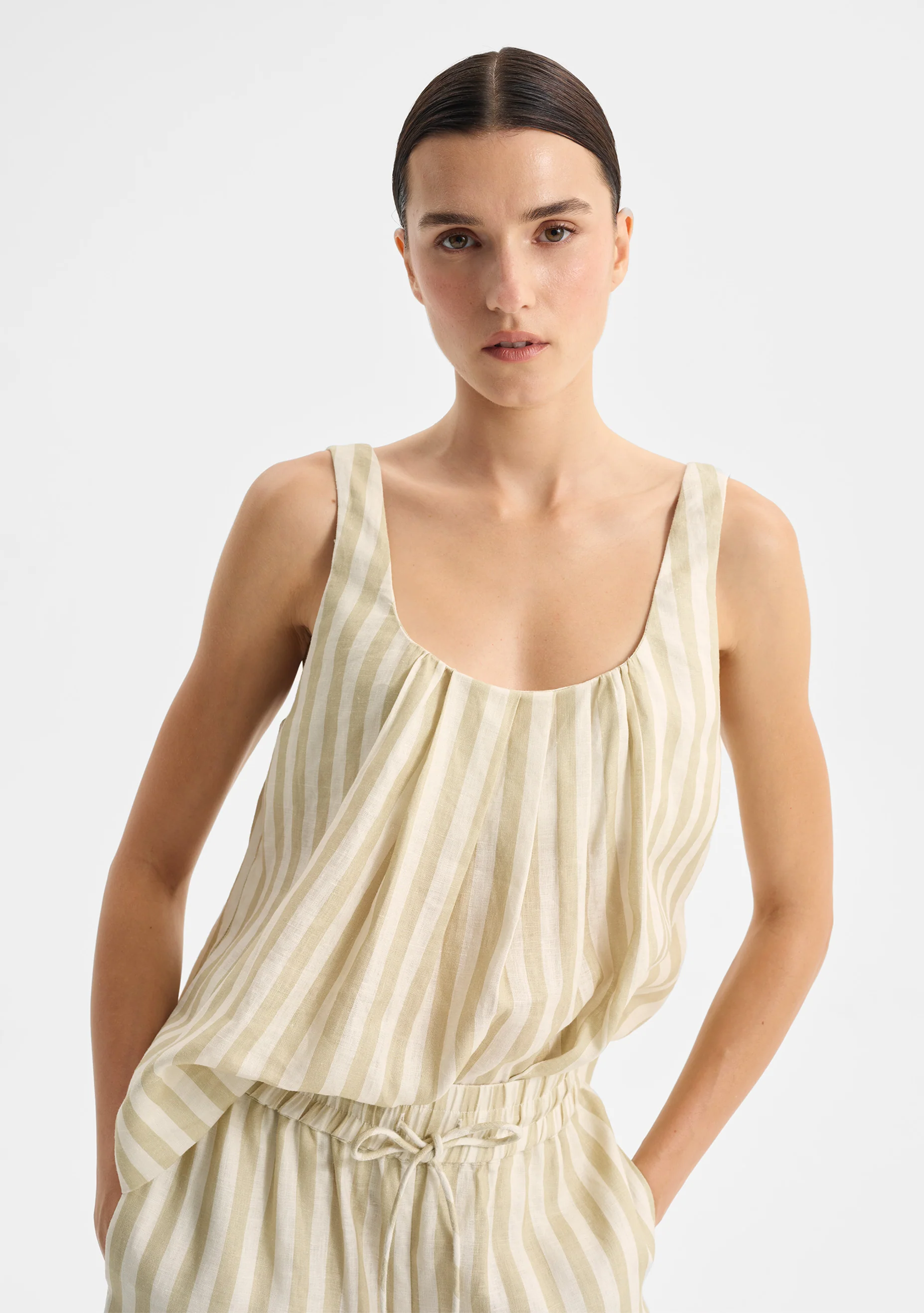 Cybil Linen Top_Stripe - Image 5