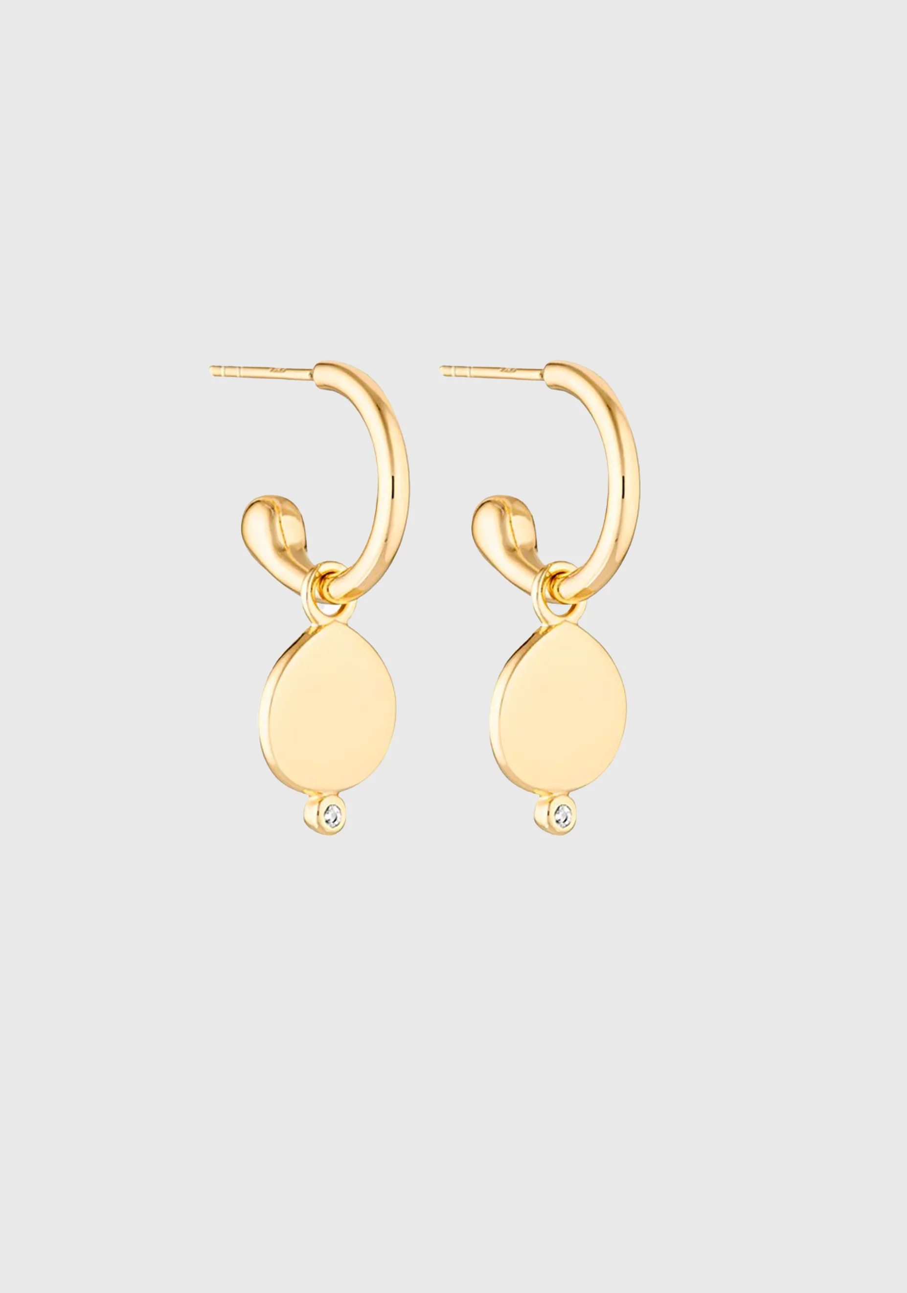 Field Hoop Earrings_Gold