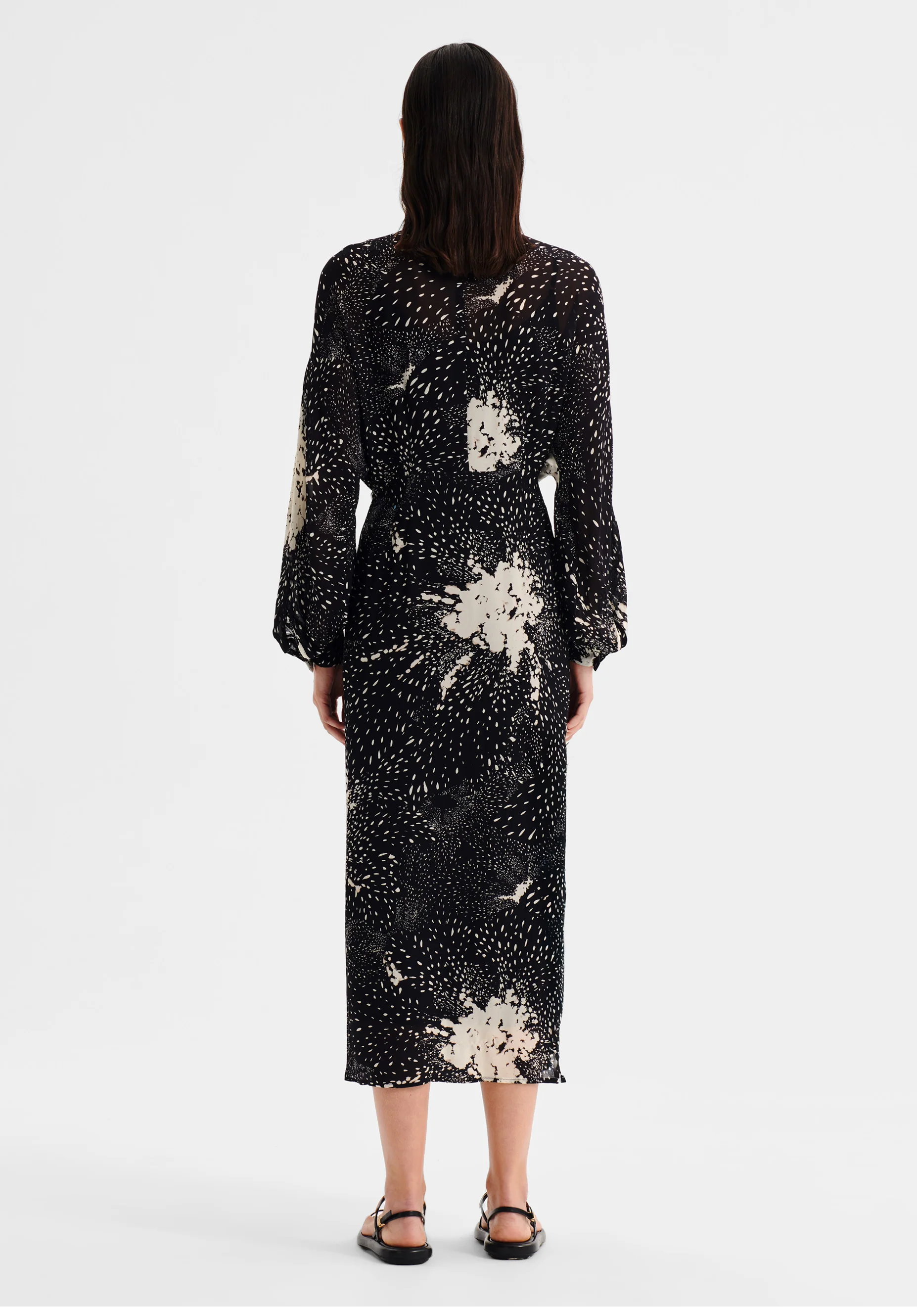 Florian Shirt Dress_Black Print - Image 4