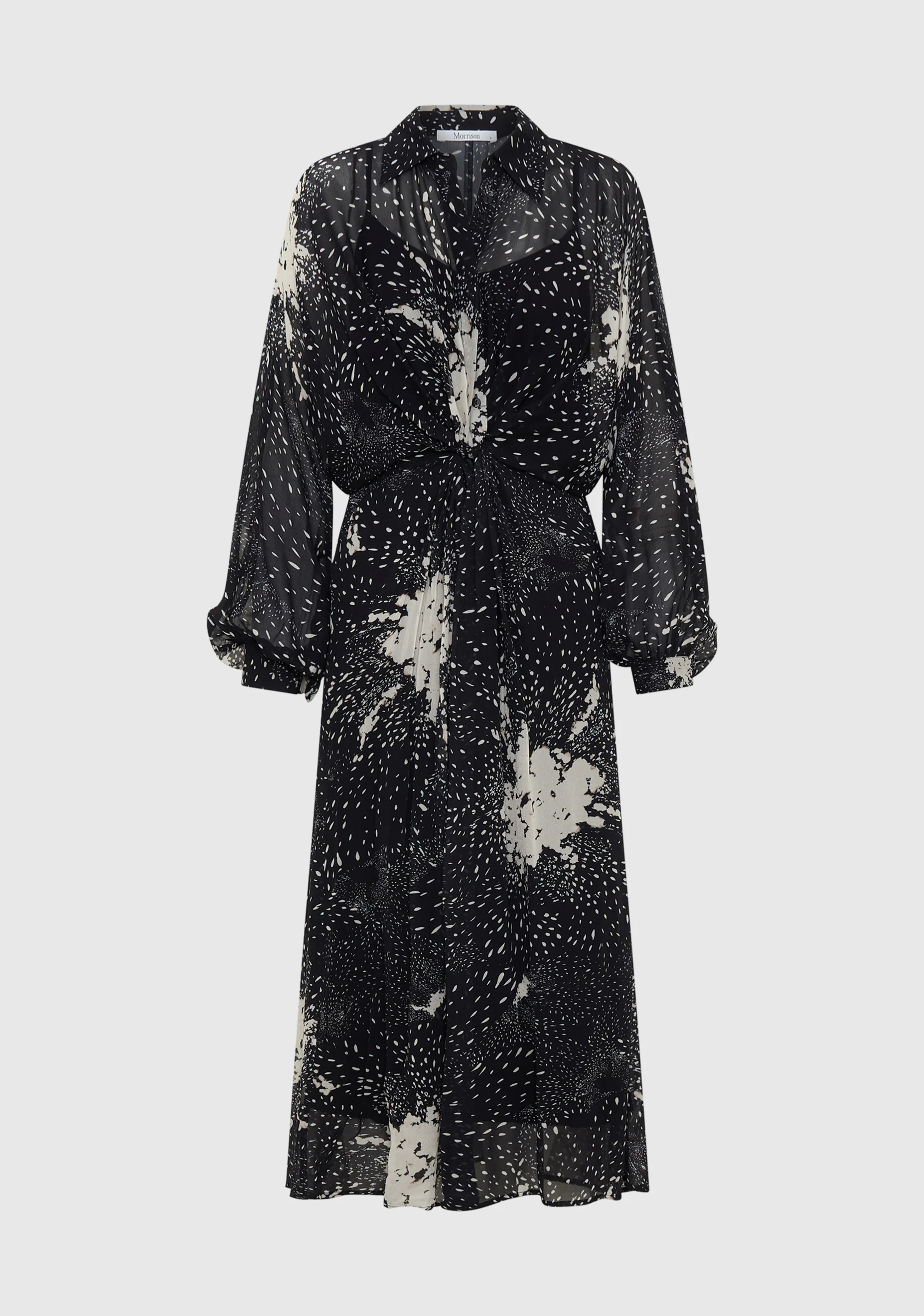 Florian Shirt Dress_Black Print - Image 7