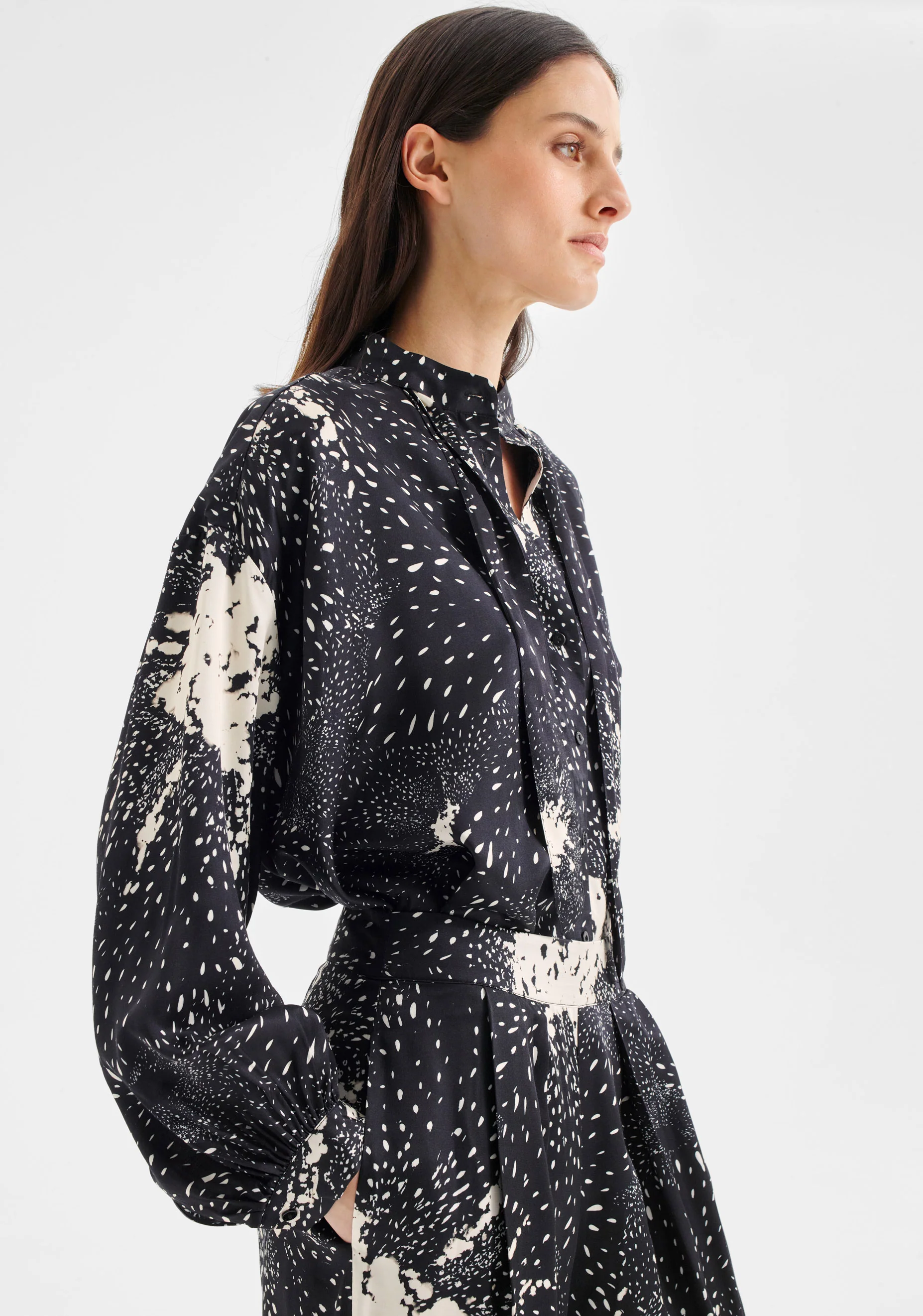 Florian Swing Shirt_Black Print