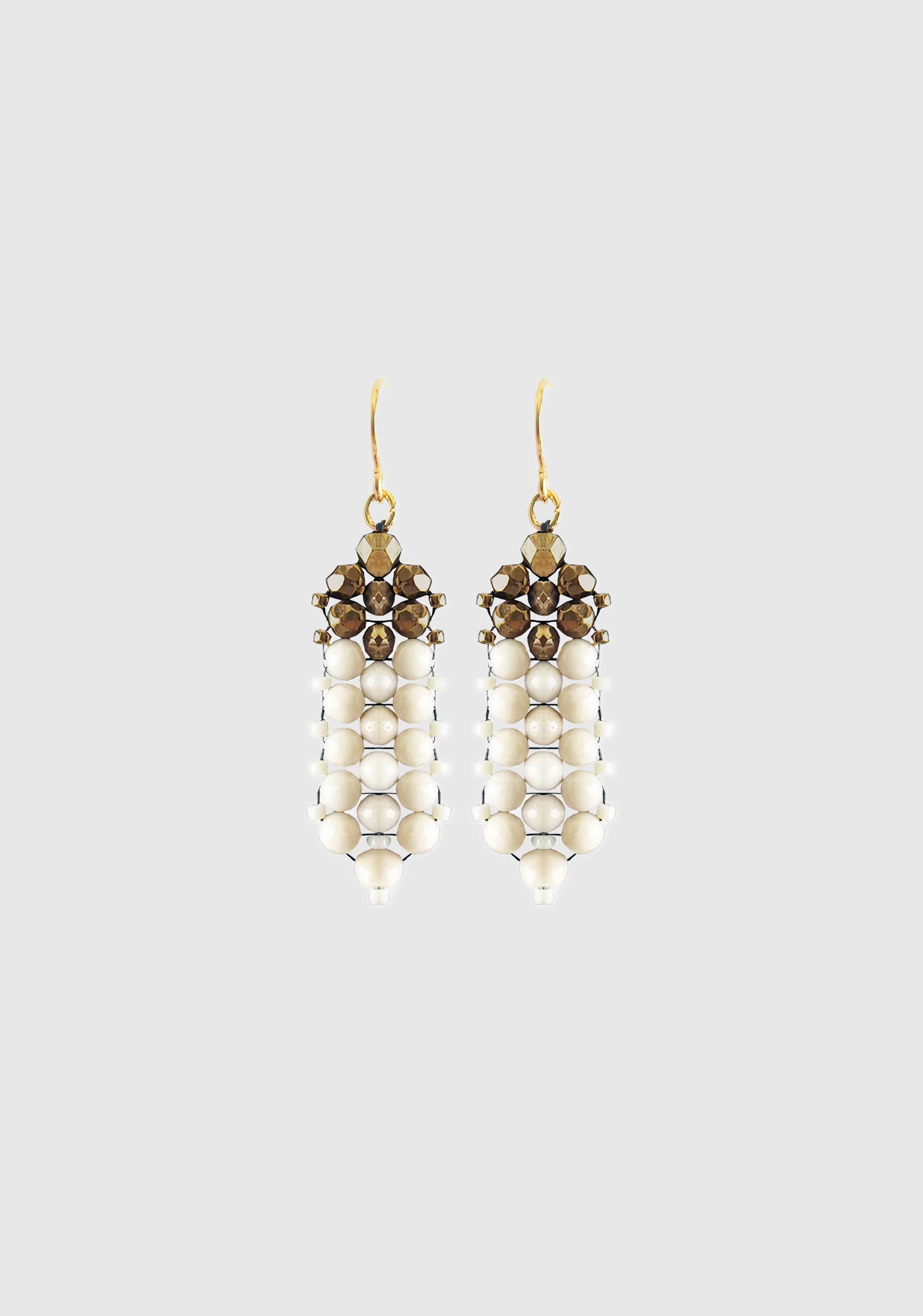 Ivy Earrings_Cream Bronze