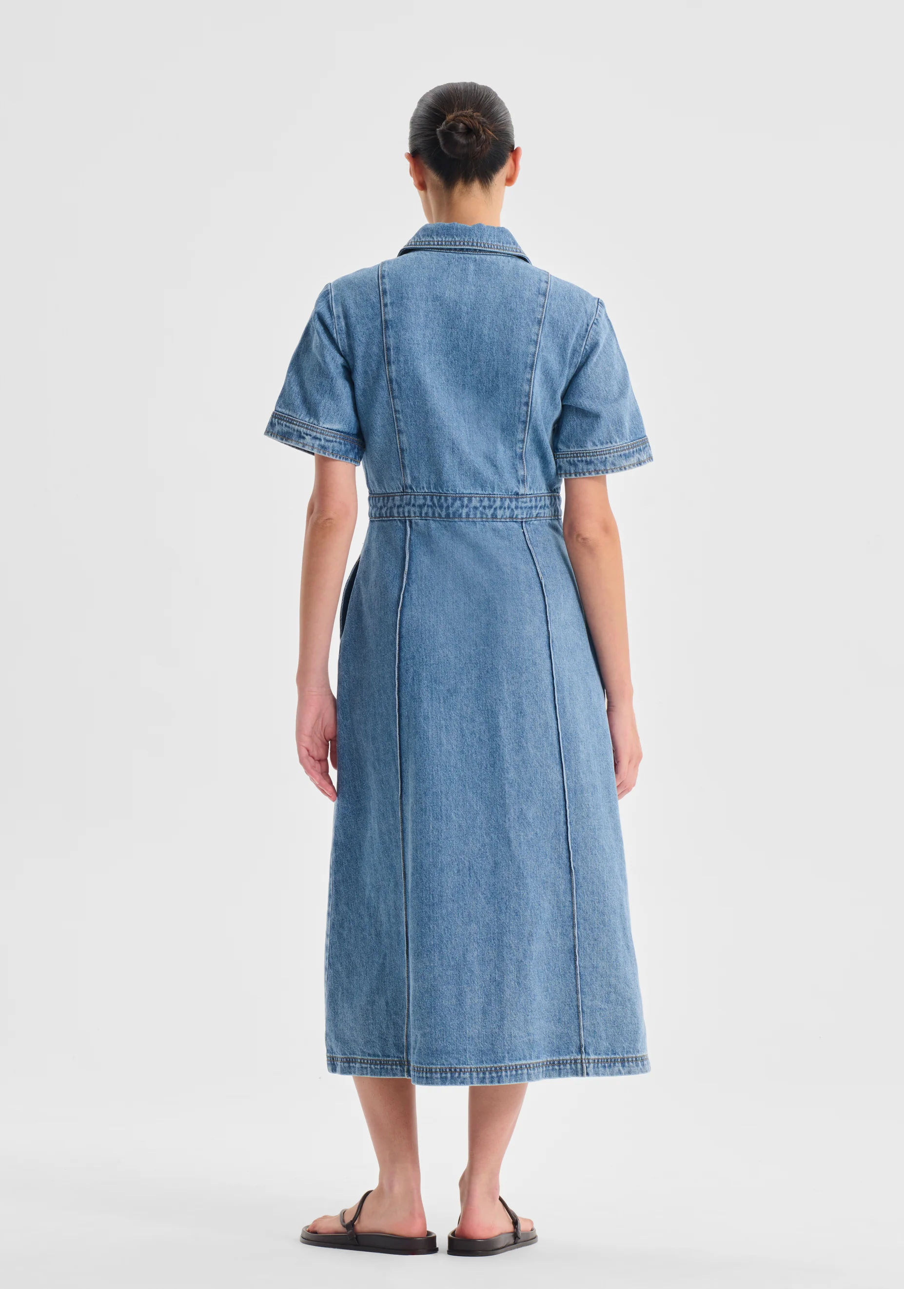 Jacque Denim Shirt Dress_Light Blue - Image 4
