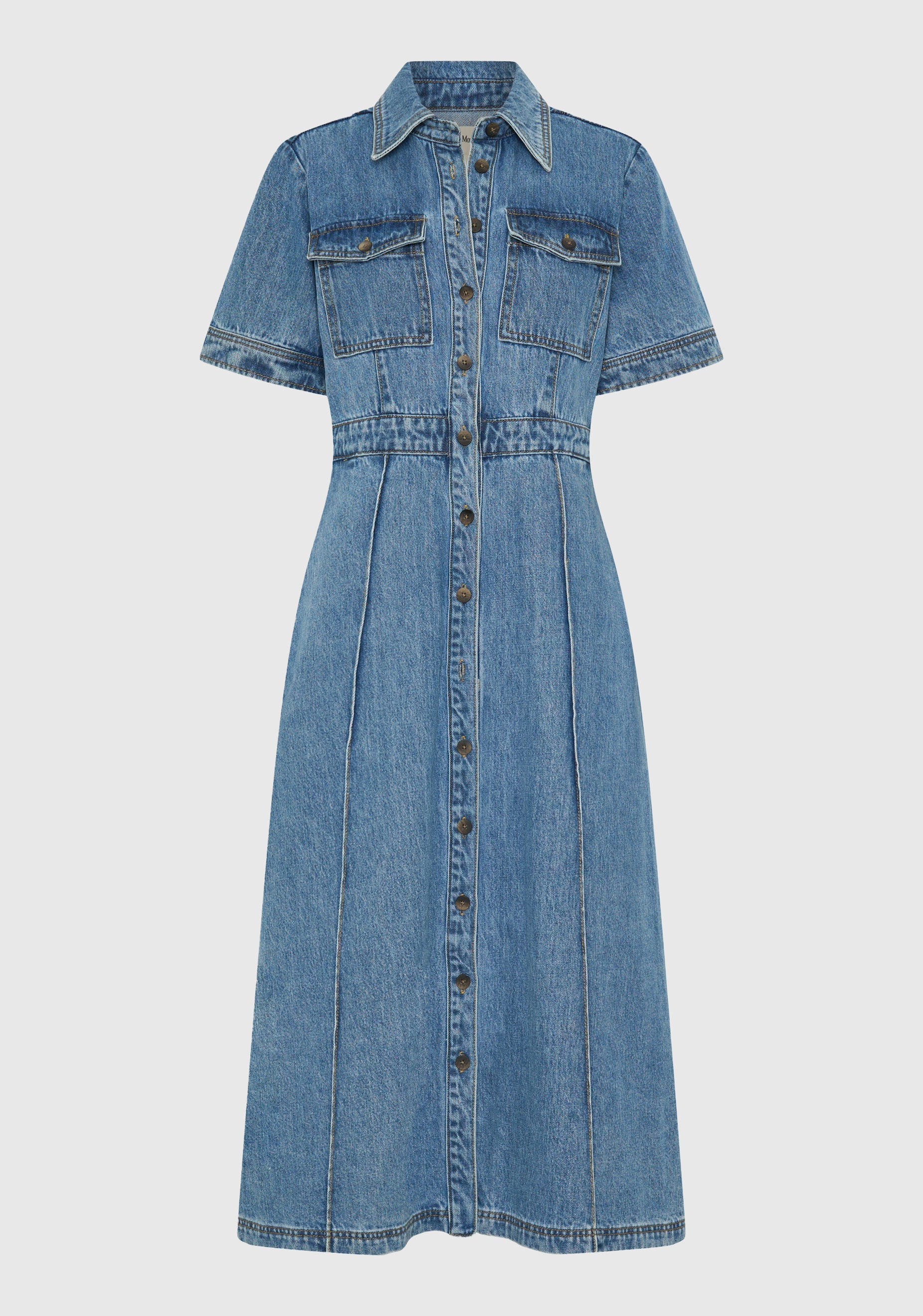 Jacque Denim Shirt Dress_Light Blue - Image 6