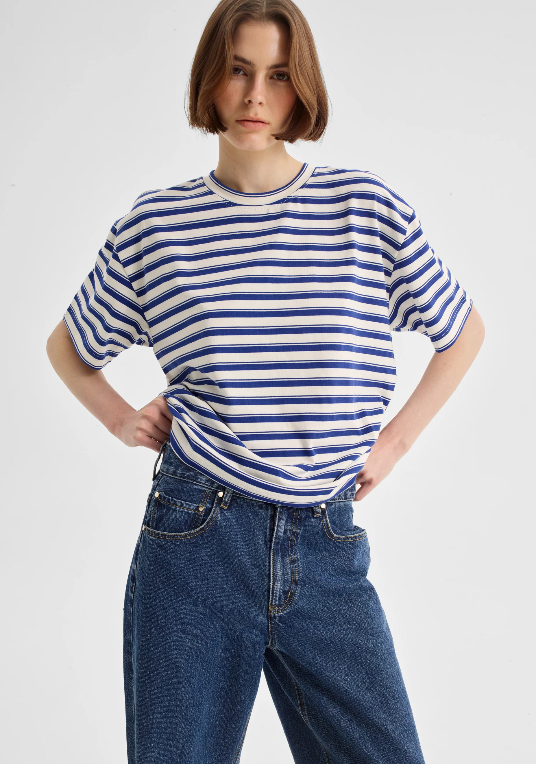 Jericho Stripe Tee_Cobalt - Image 4