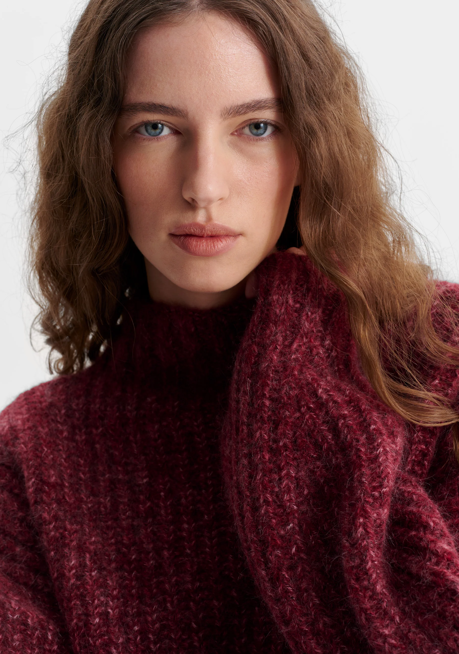 Leni Knit Pullover_Berry - Image 2