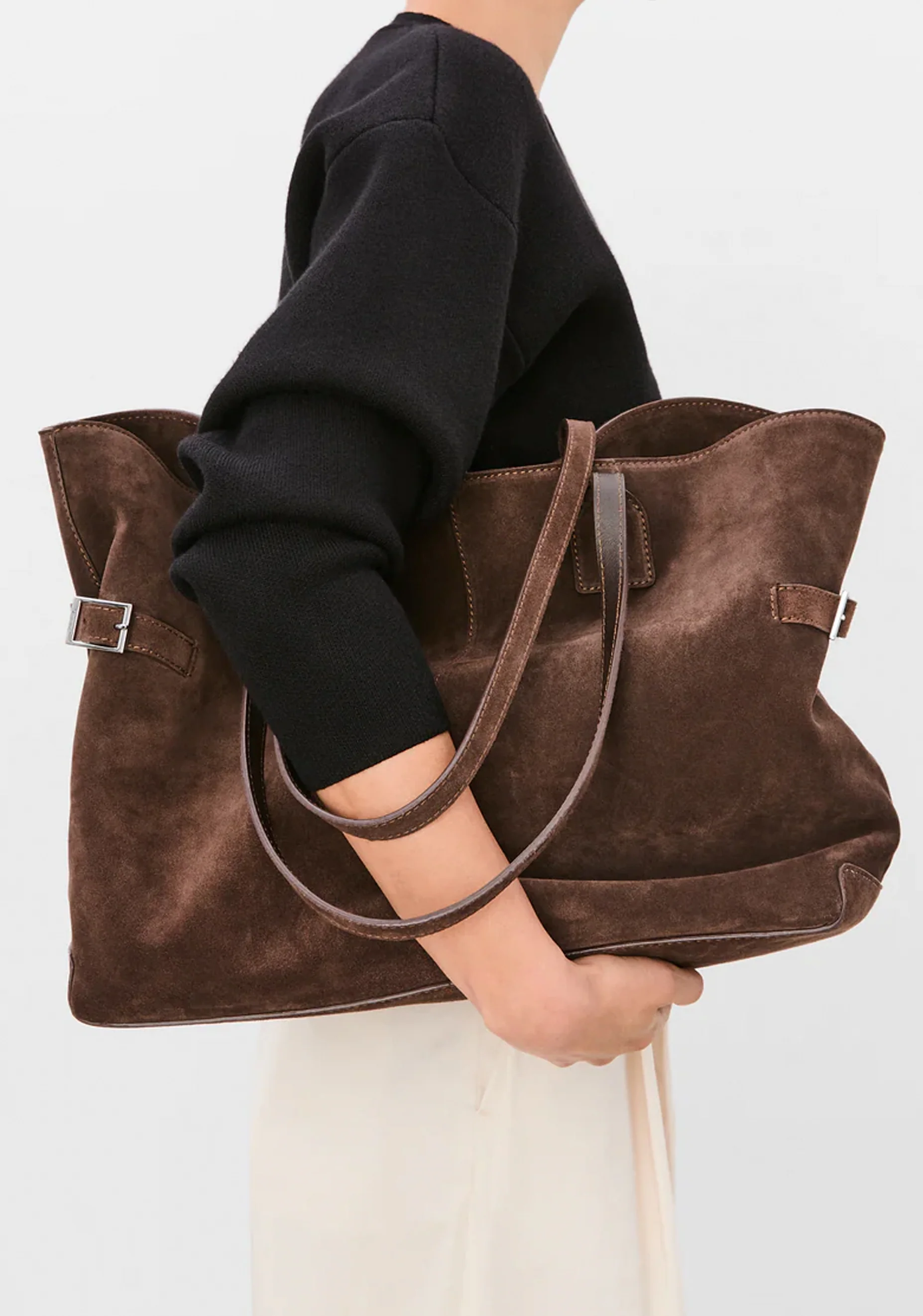 Lesley Suede Tote_Chocolate - Image 5