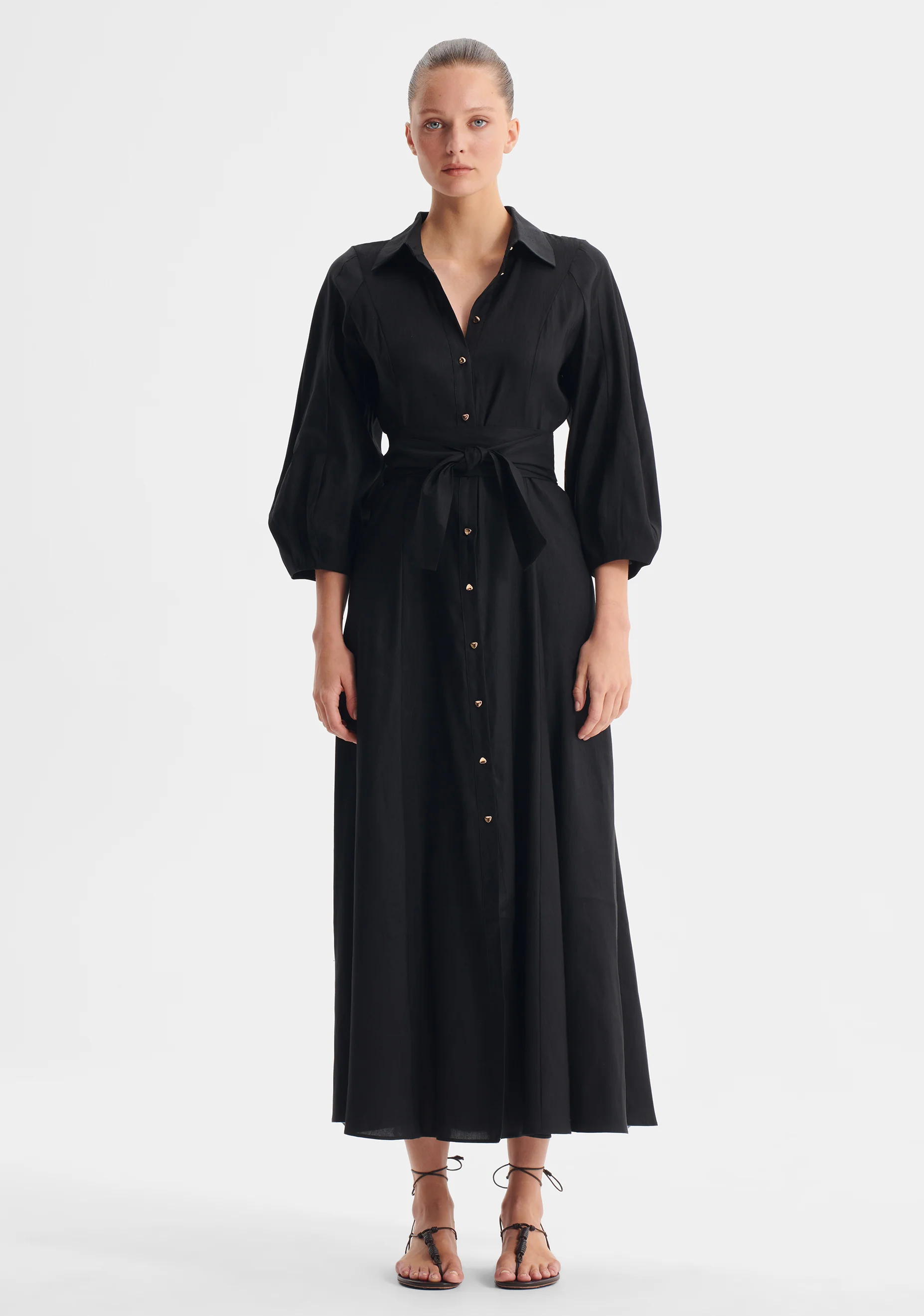 Madelyn Shirt Dress_Black - Image 3