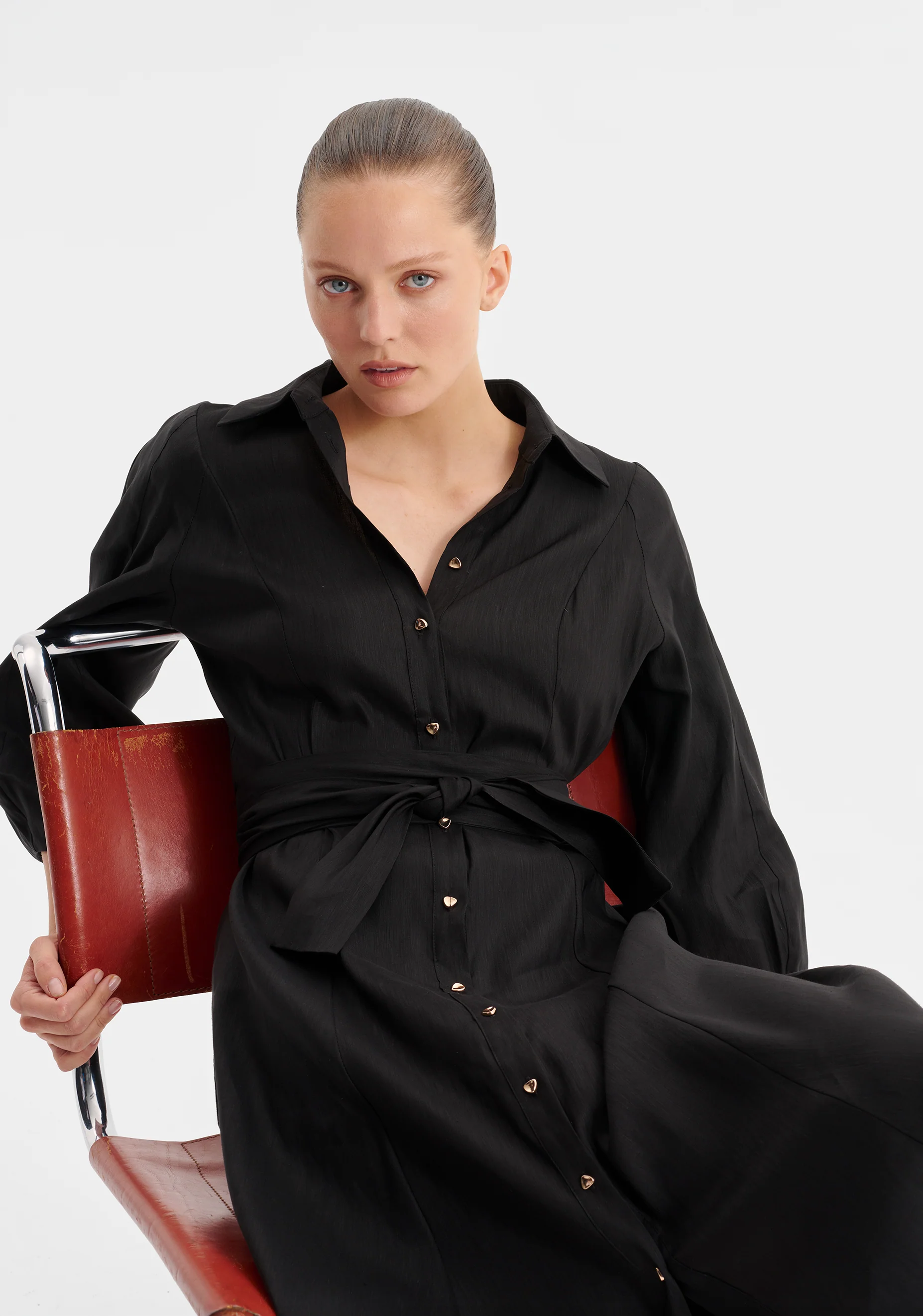 Madelyn Shirt Dress_Black - Image 6