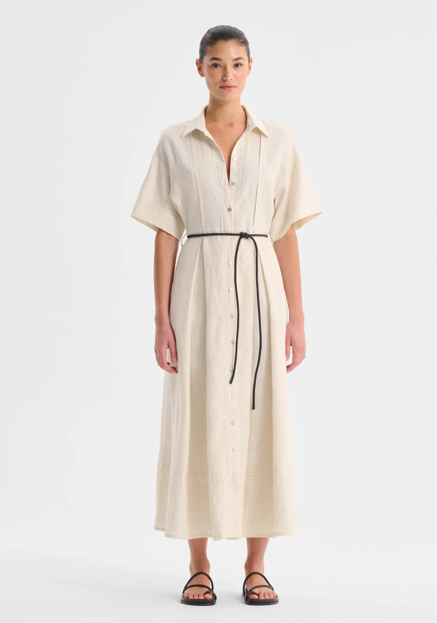 Maisey Linen Dress_Ecru - Image 3