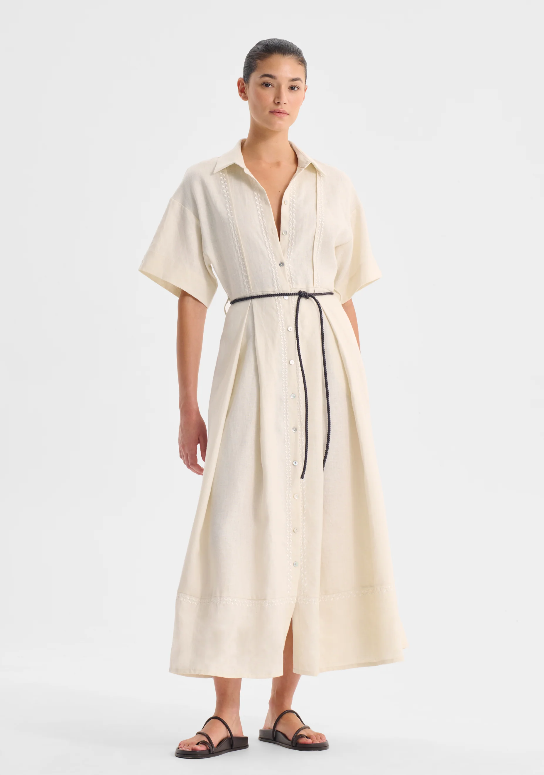 Maisey Linen Dress_Ecru - Image 4