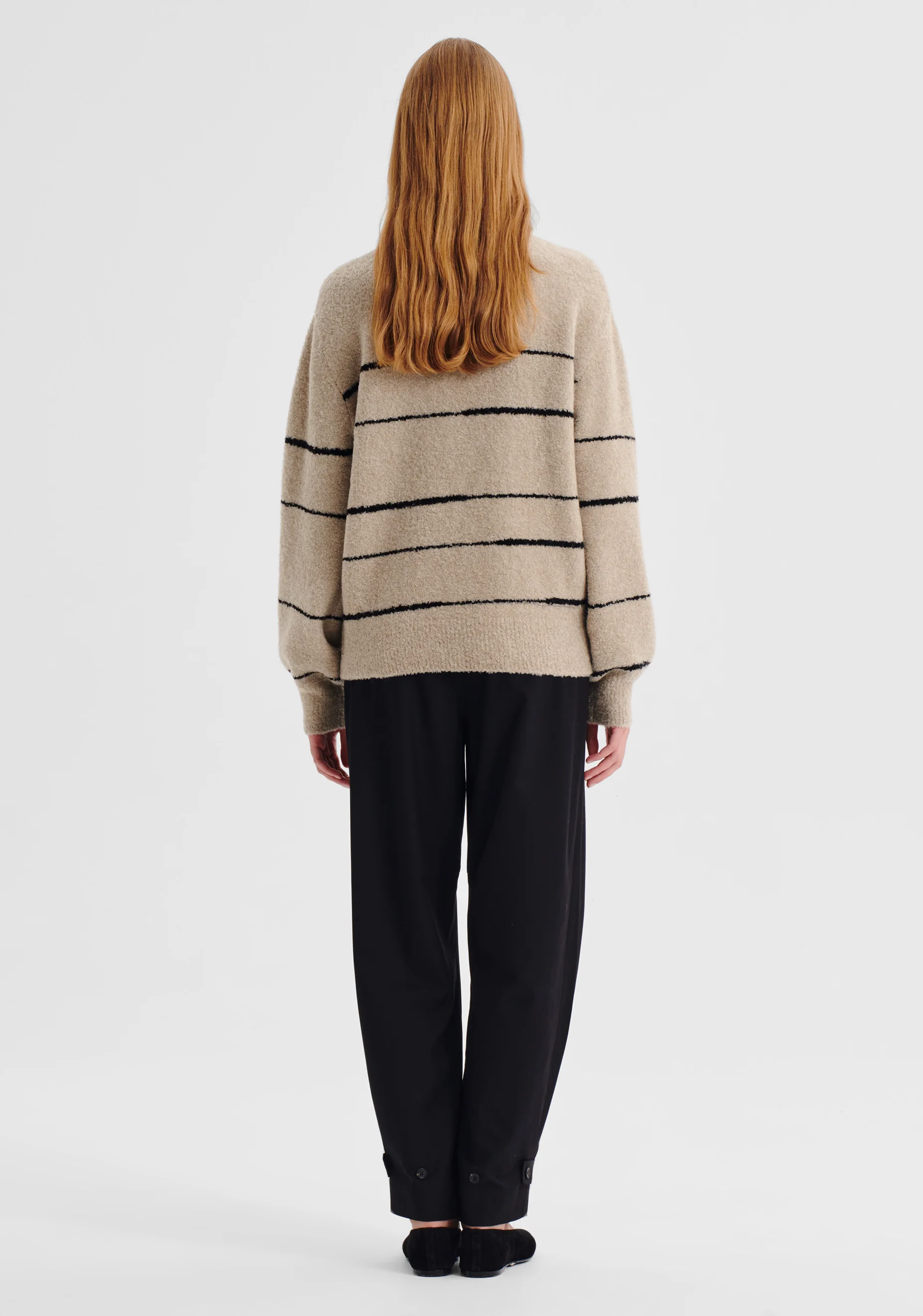 Marcelle Stripe Knit Pullover_Ecru - Image 6