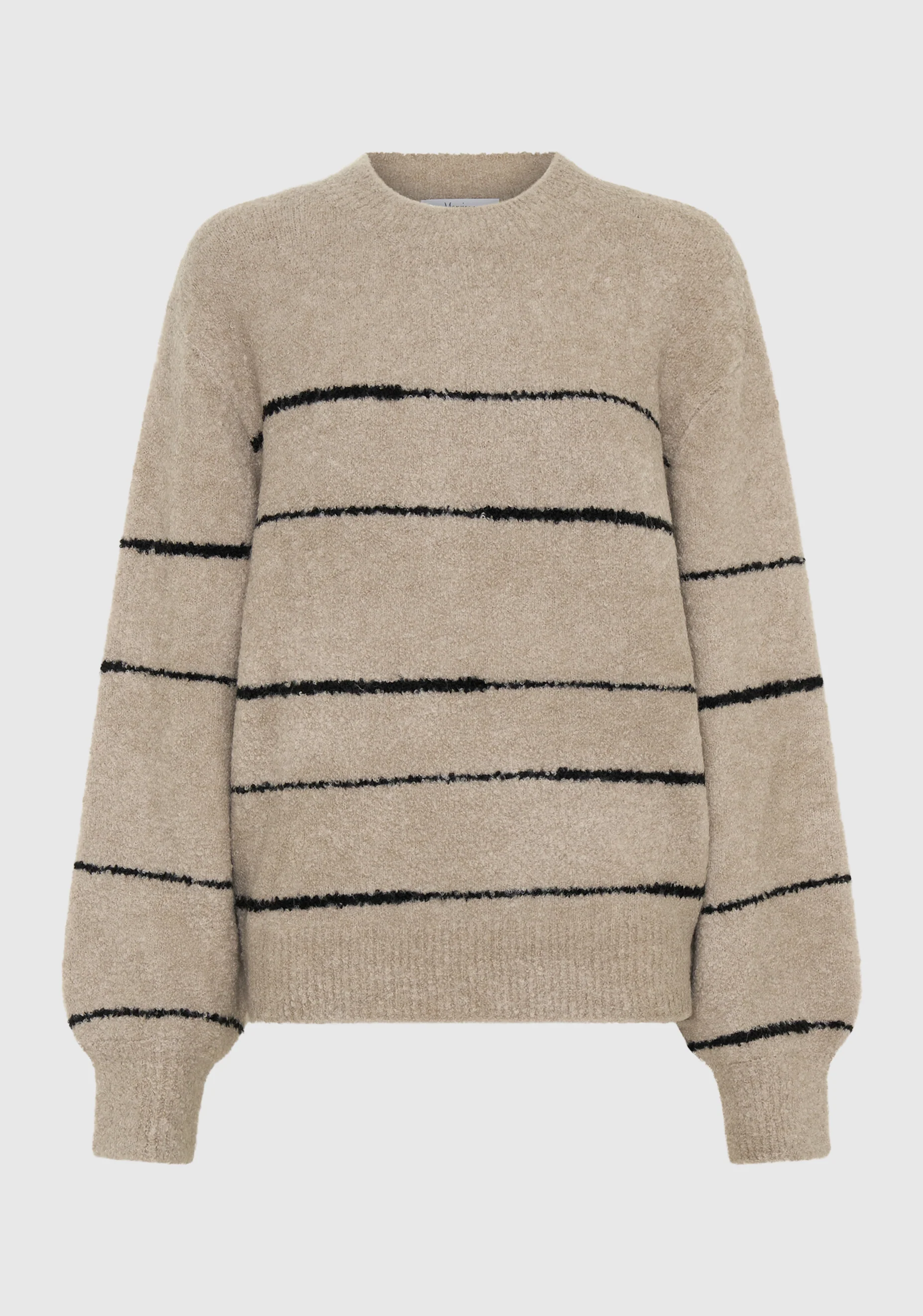 Marcelle Stripe Knit Pullover_Ecru - Image 7