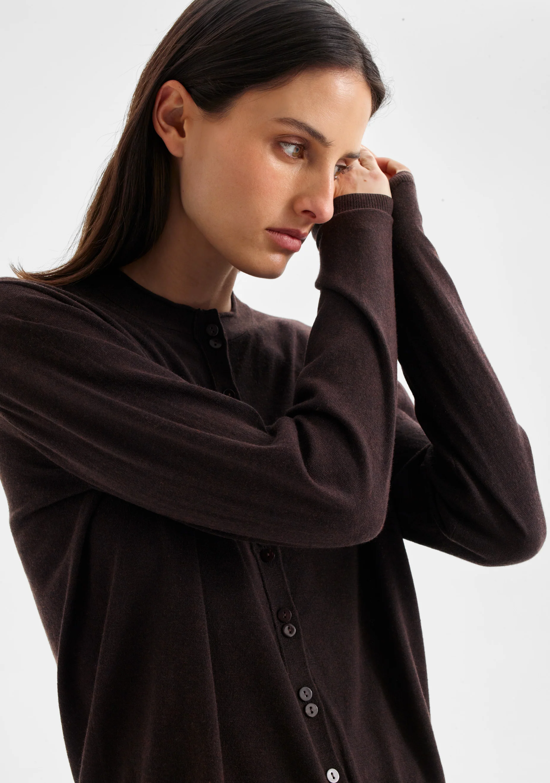 Margo Knit Cardigan_Espresso - Image 3