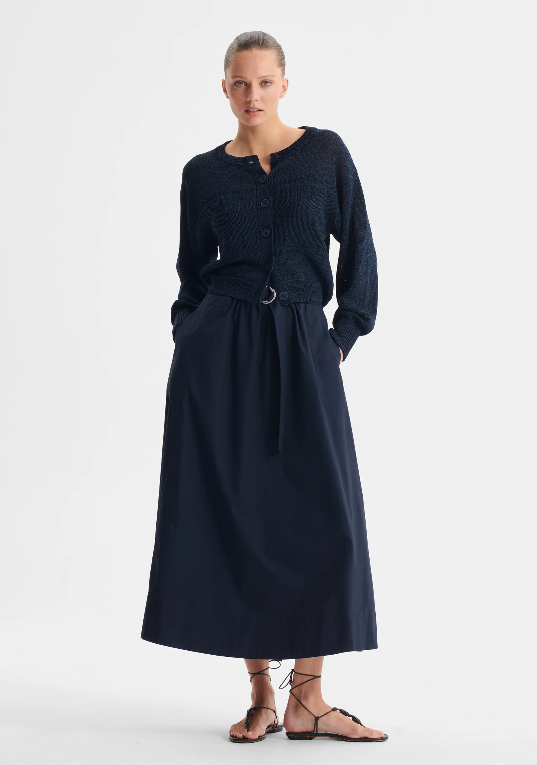 Marli Knit Cardigan_Navy - Image 3