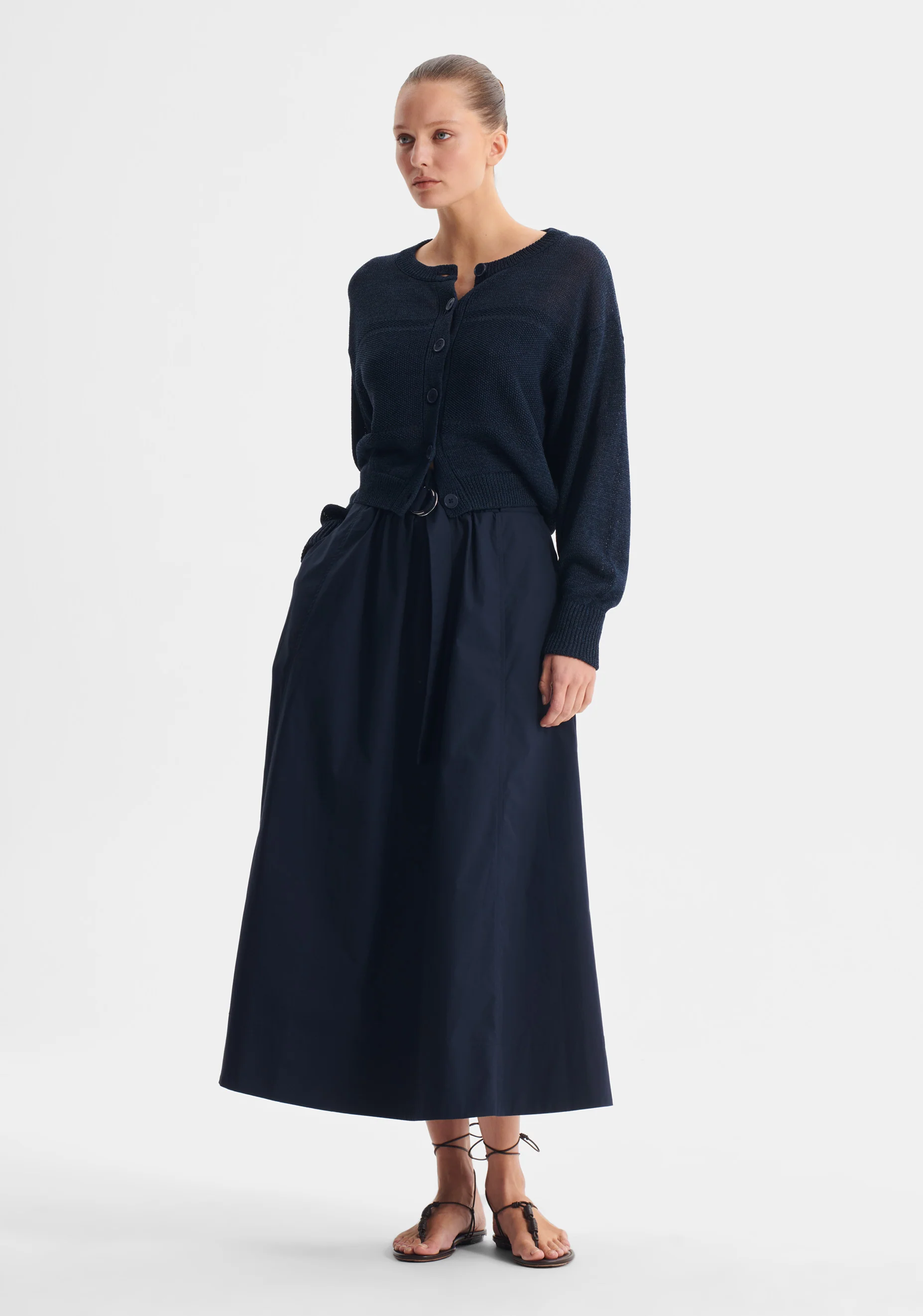 Marli Knit Cardigan_Navy - Image 5