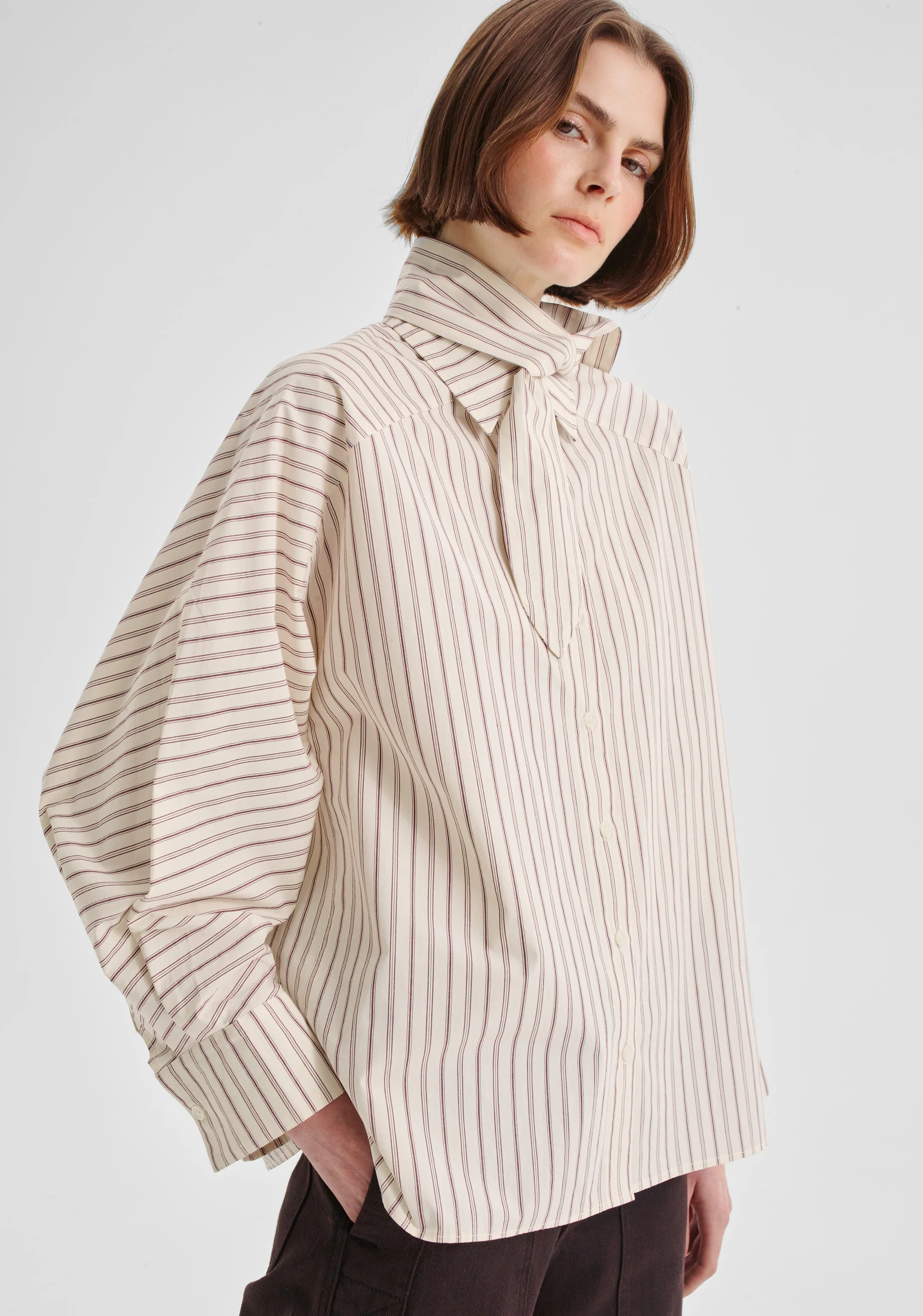 McKenna Stripe Shirt_Ecru