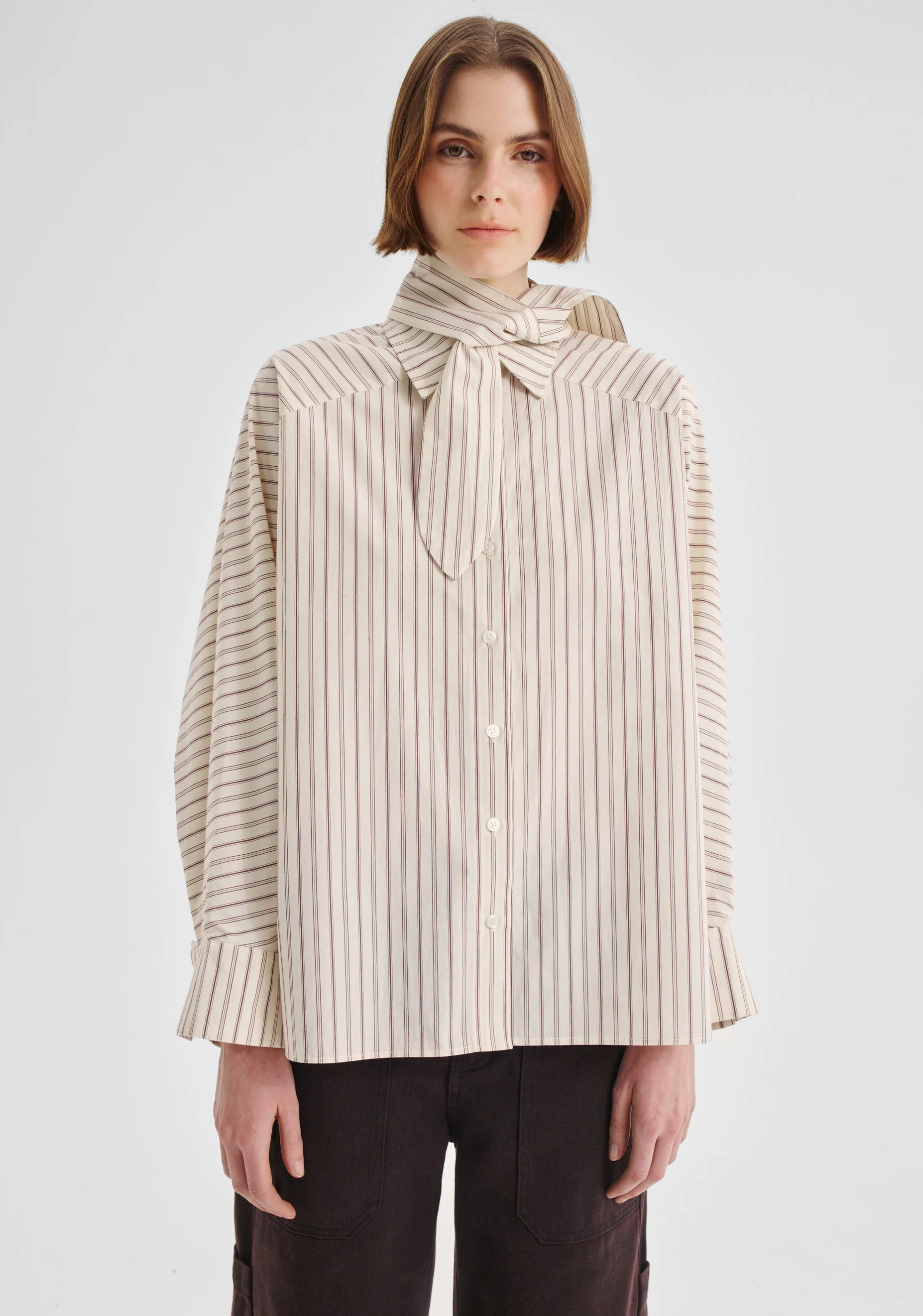 McKenna Stripe Shirt_Ecru - Image 2