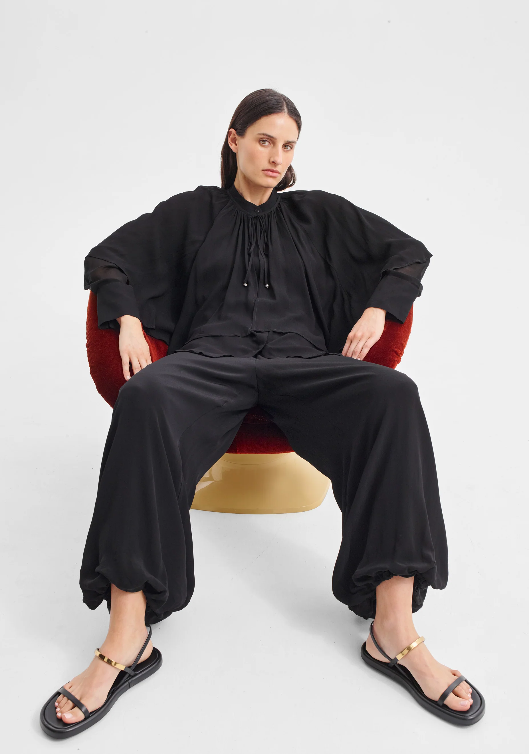 Miranda Cape Shirt_Black - Image 6