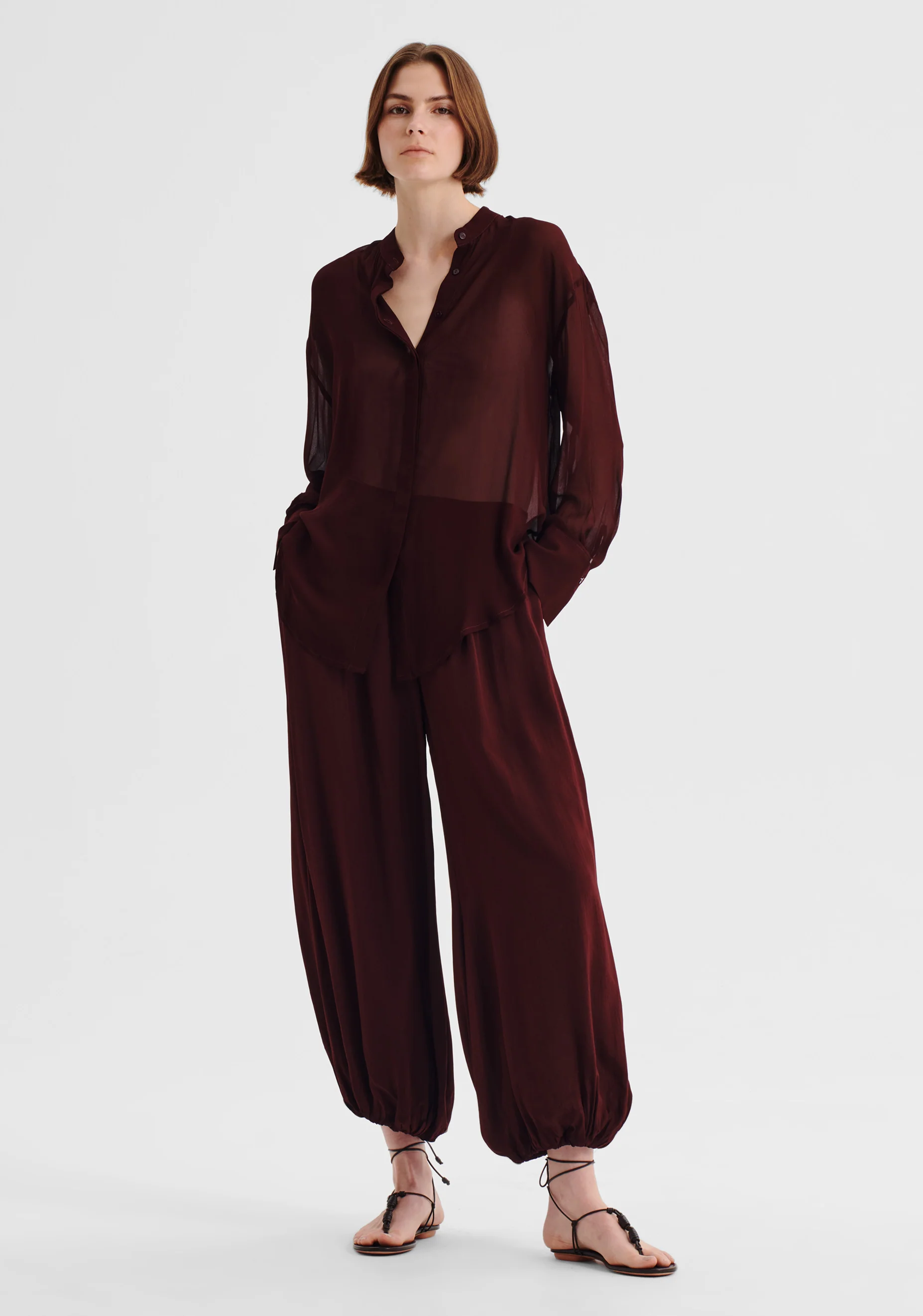 Miranda Cape Shirt_Pinot - Image 2