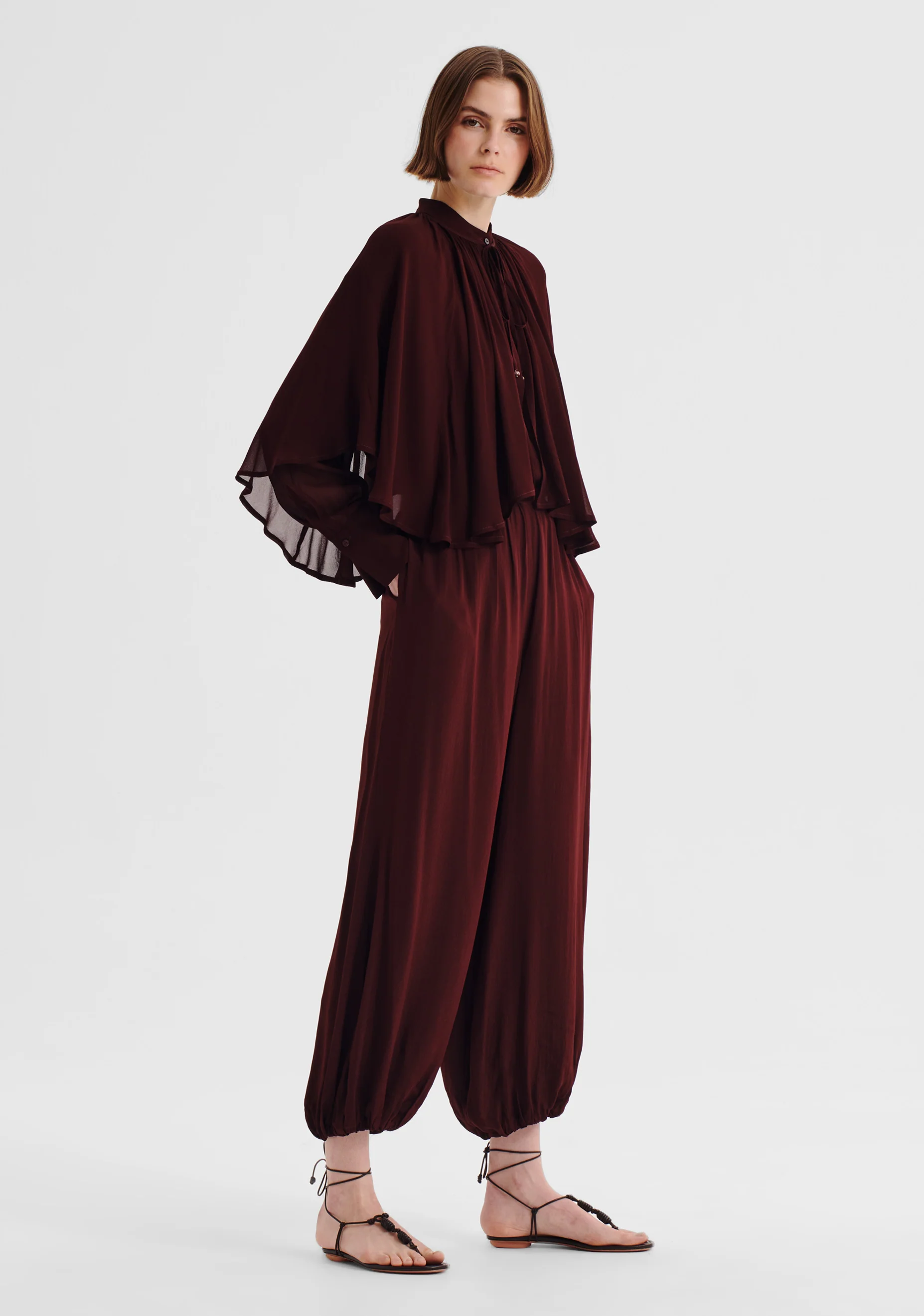 Miranda Cape Shirt_Pinot - Image 3