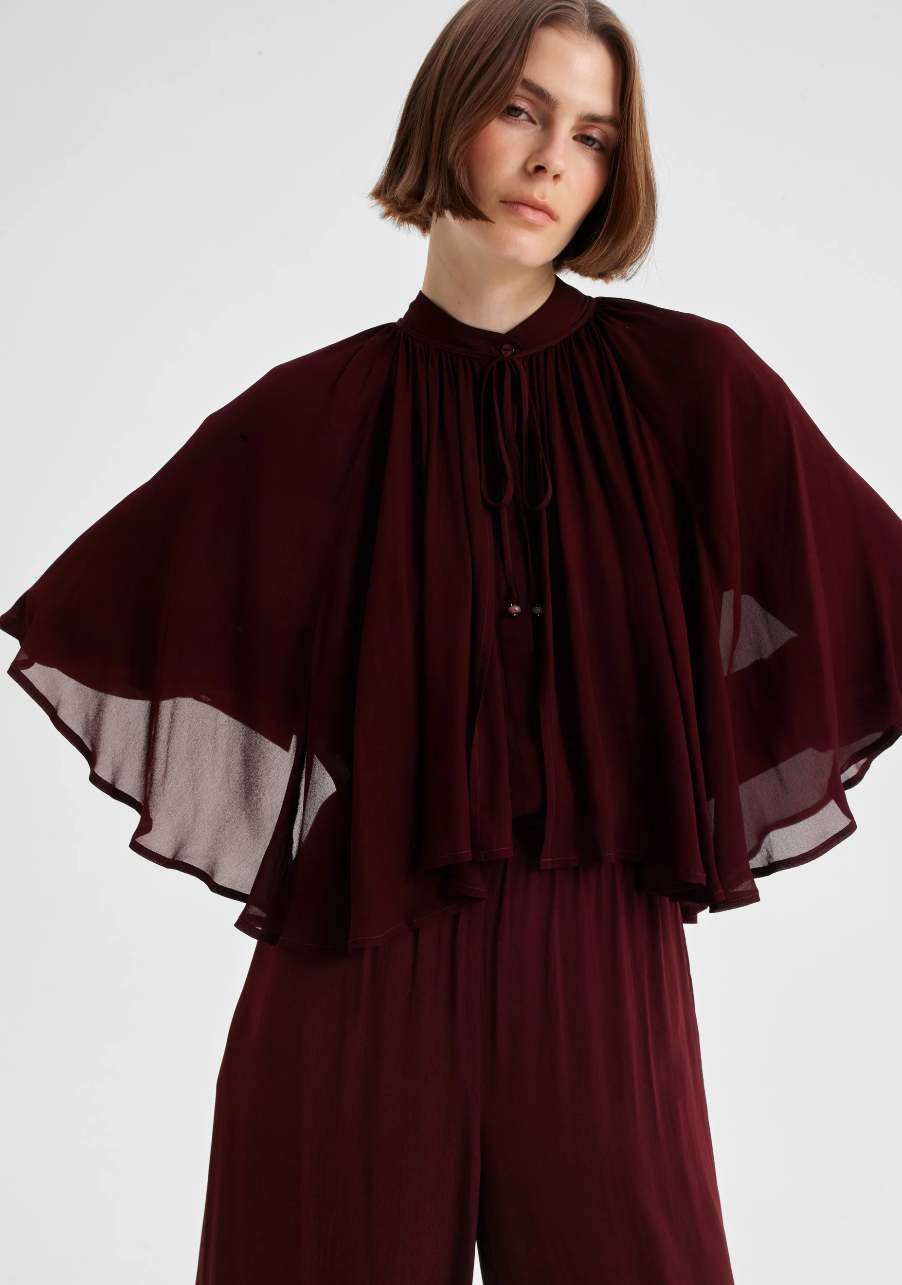 Miranda Cape Shirt_Pinot - Image 6