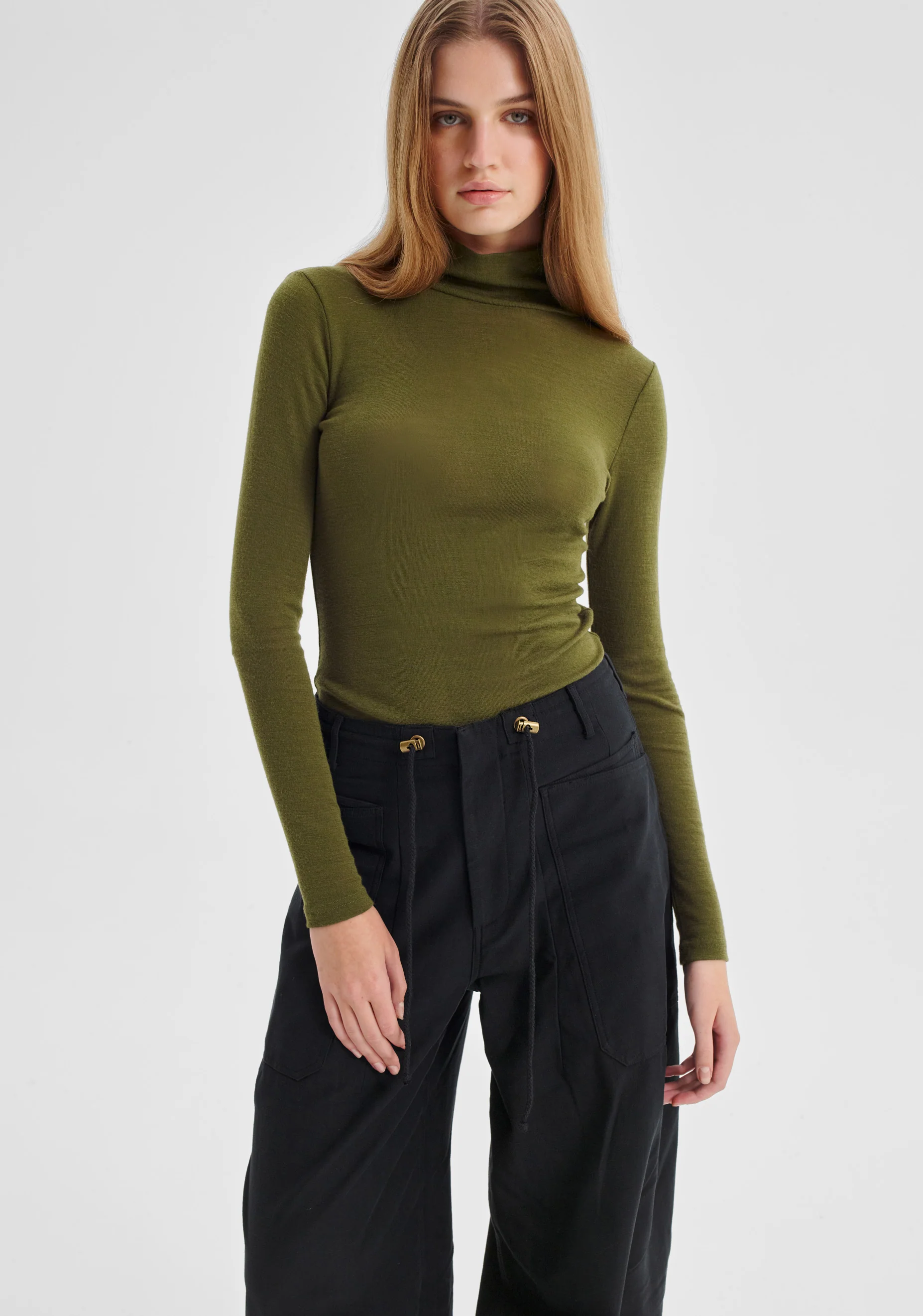 Morri Merino High Neck_Avocado - Image 2