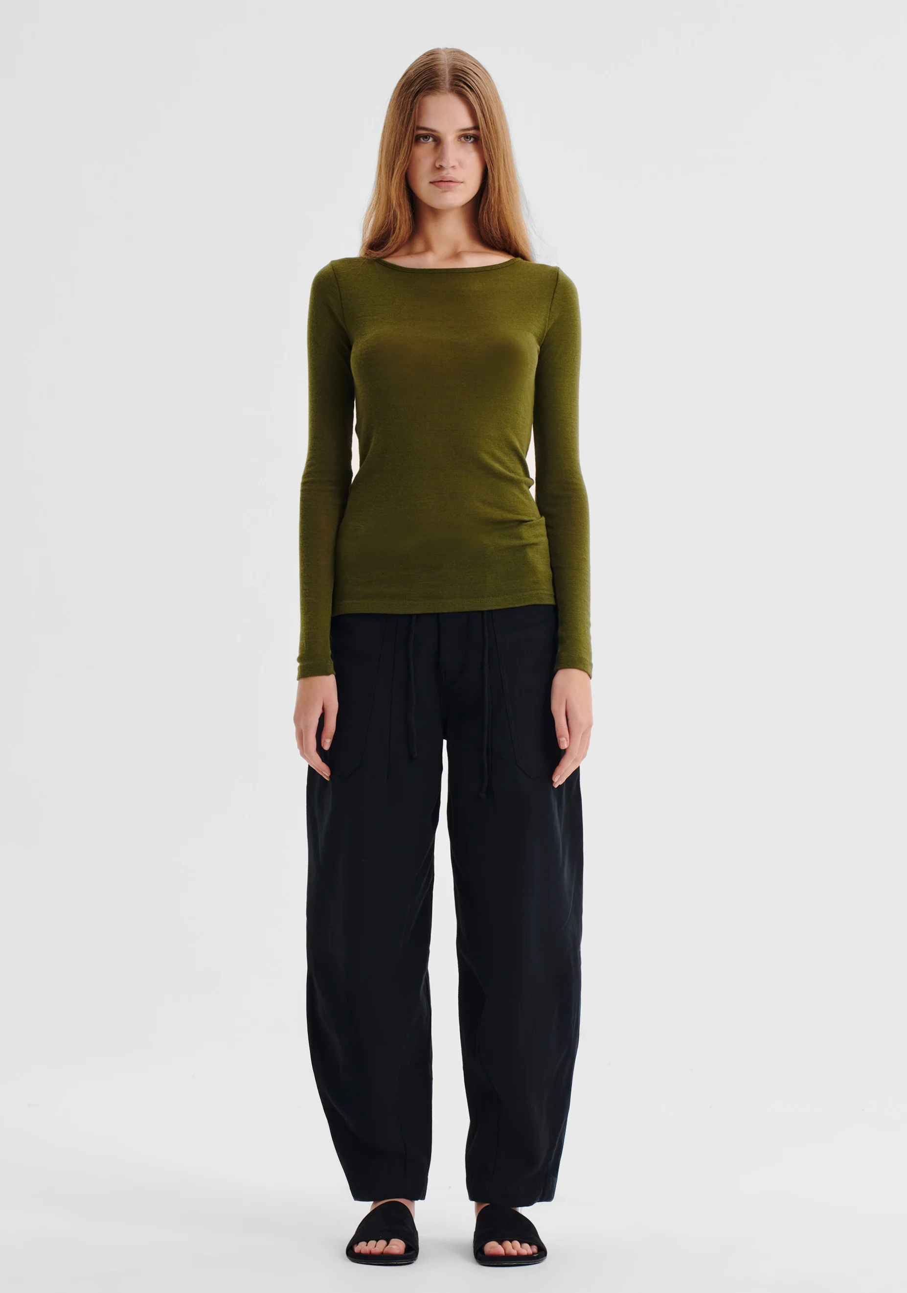 Morri Merino Round Neck_Avocado