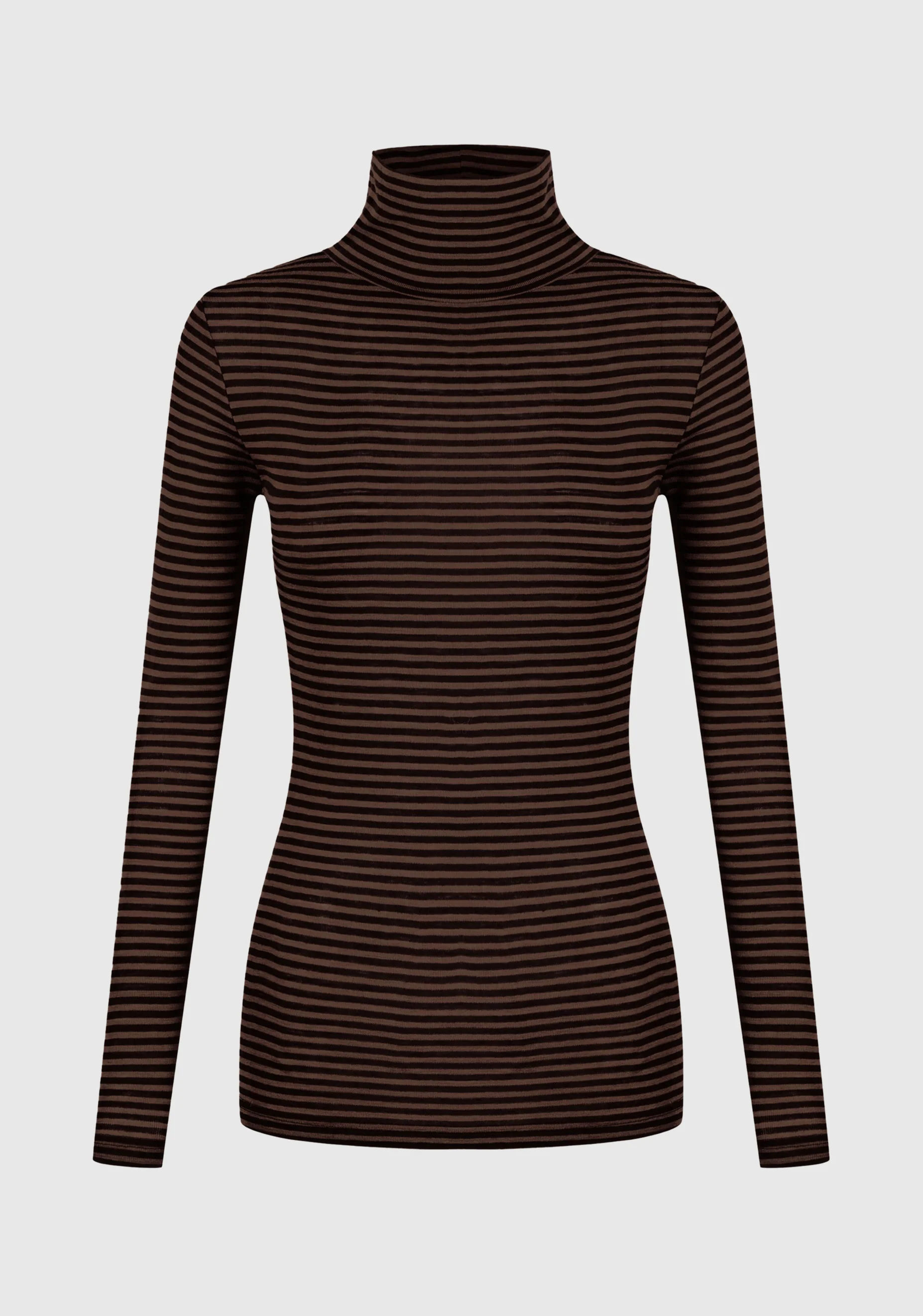 Morri Merino Stripe High Neck_Espresso/Blk - Image 6