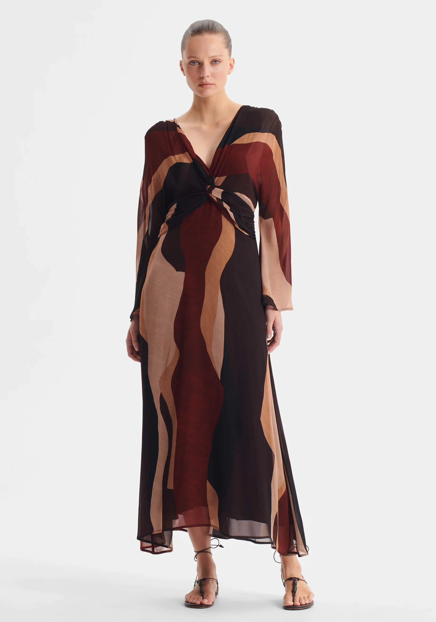 Orla V-Neck Dress_Print - Image 2