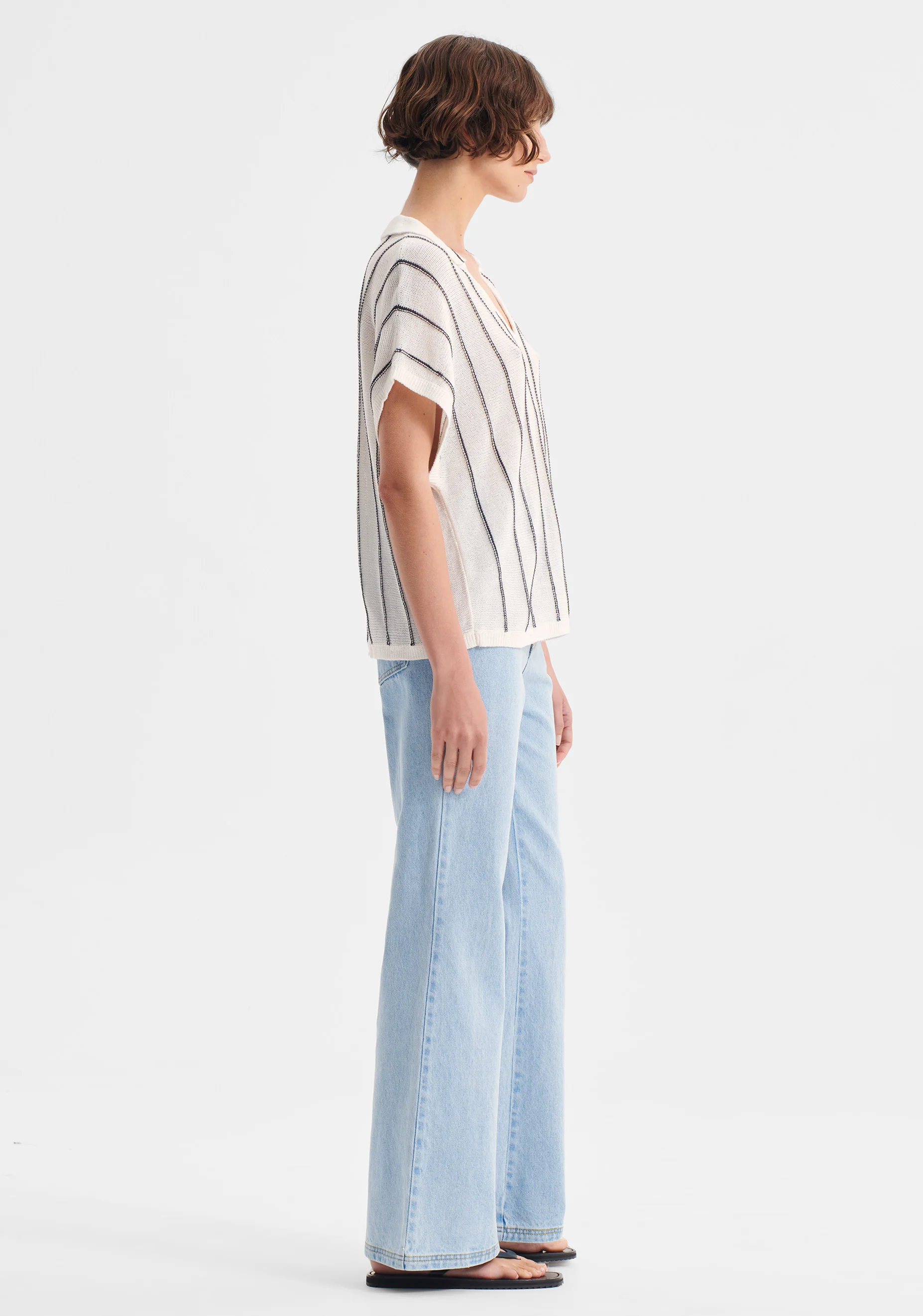 Pippa Knit Polo_Stripe - Image 3