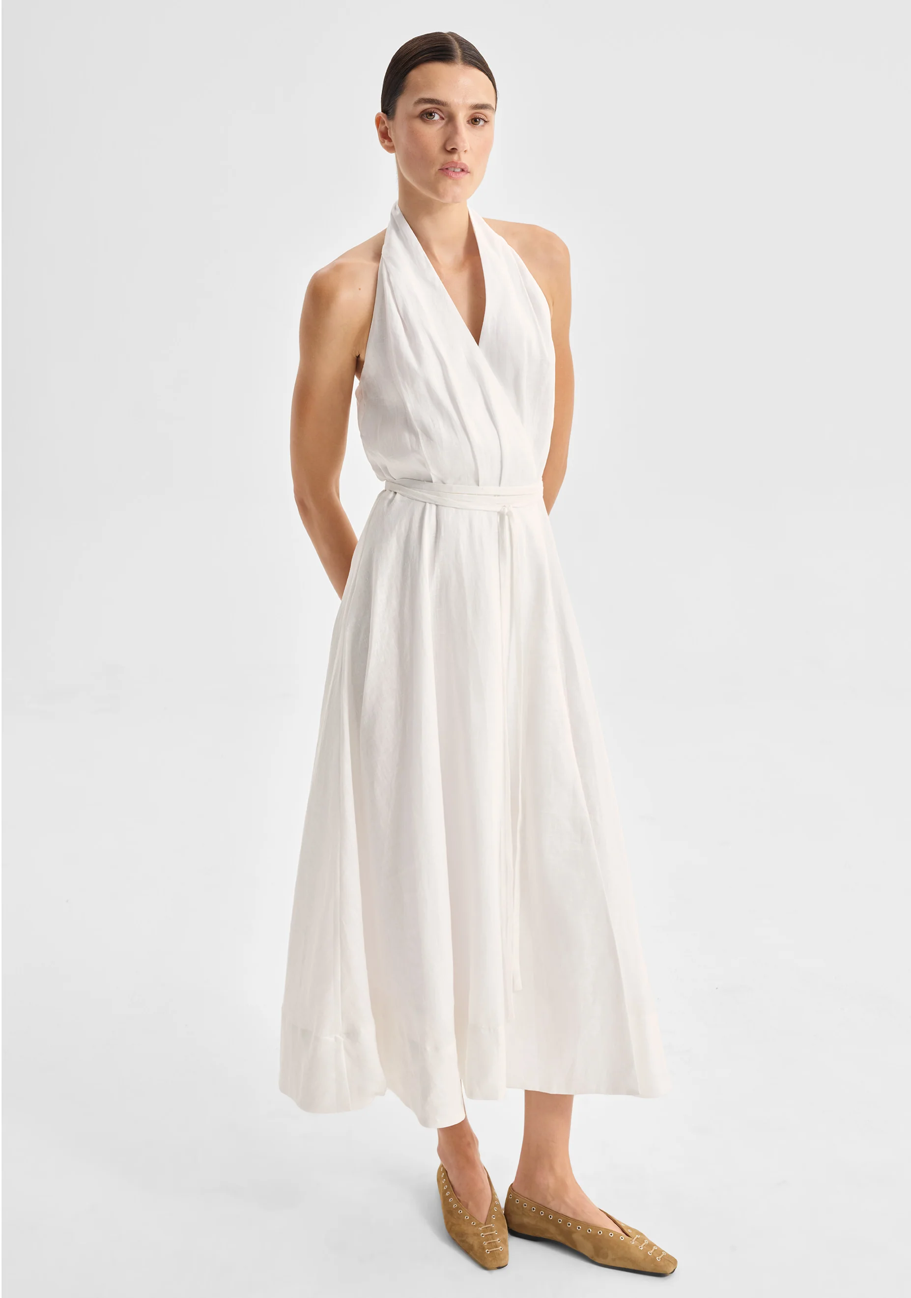 Ronni Linen Halter_White - Image 2