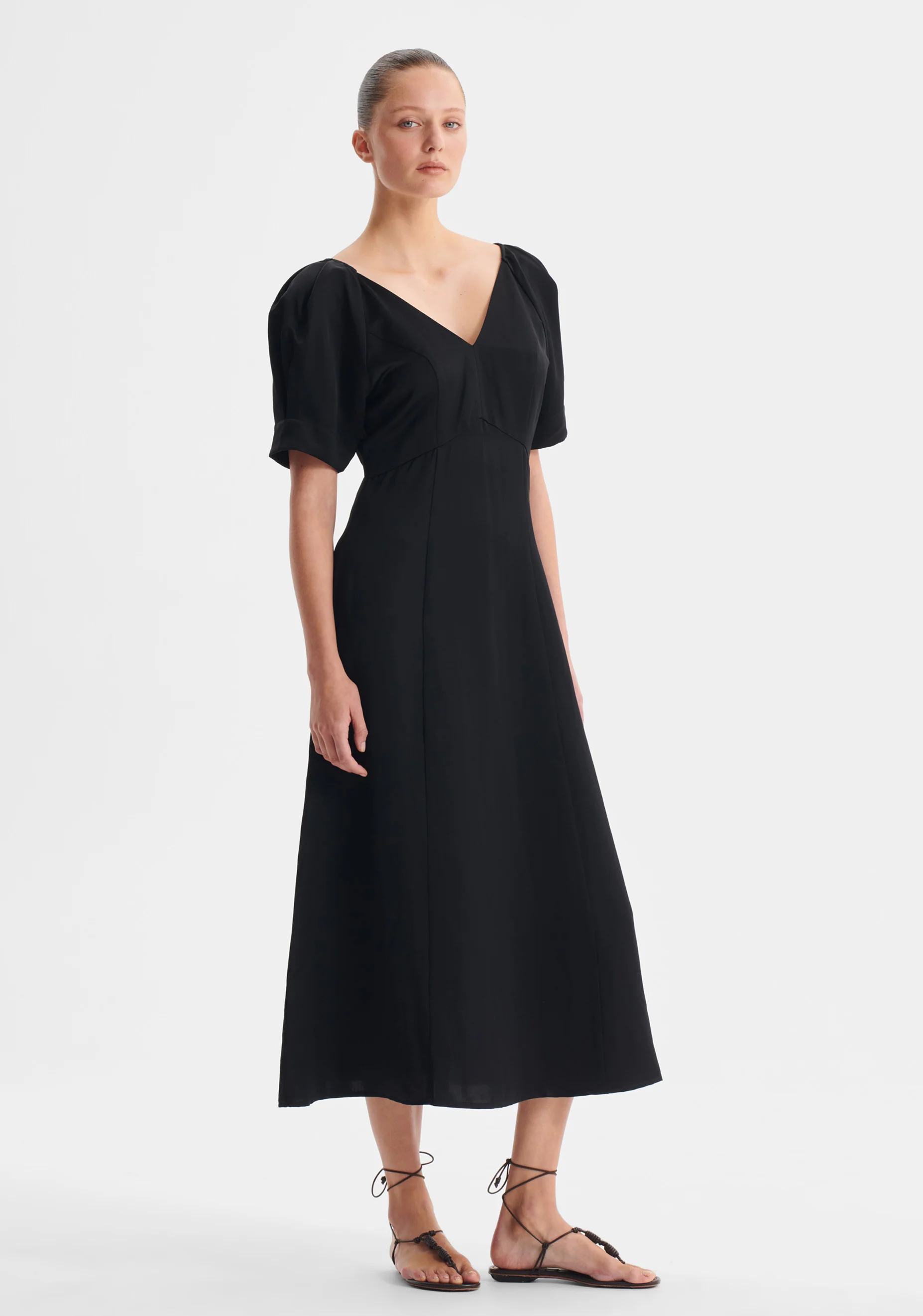 Sienna Midi Dress_Black - Image 5