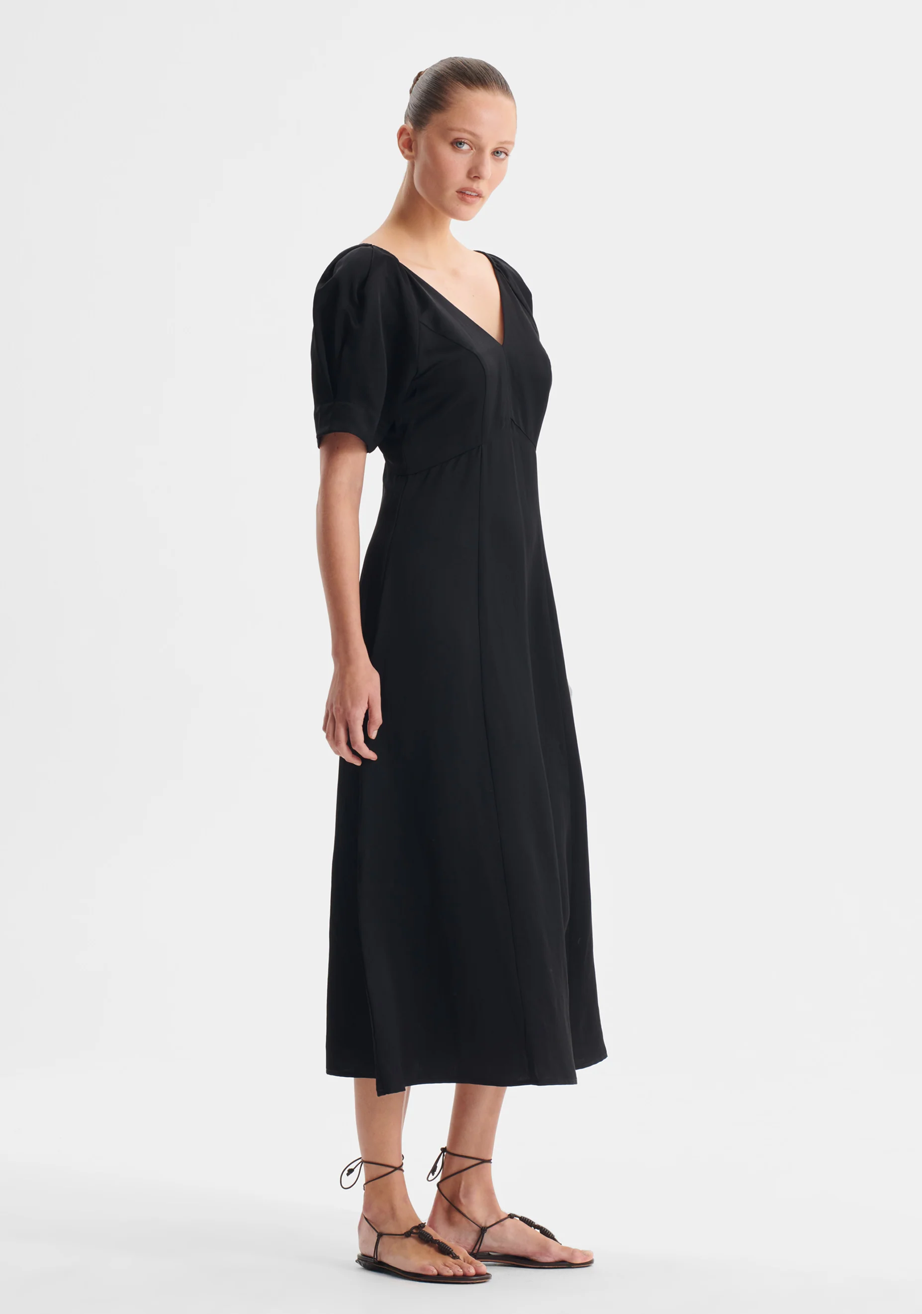 Sienna Midi Dress_Black - Image 6