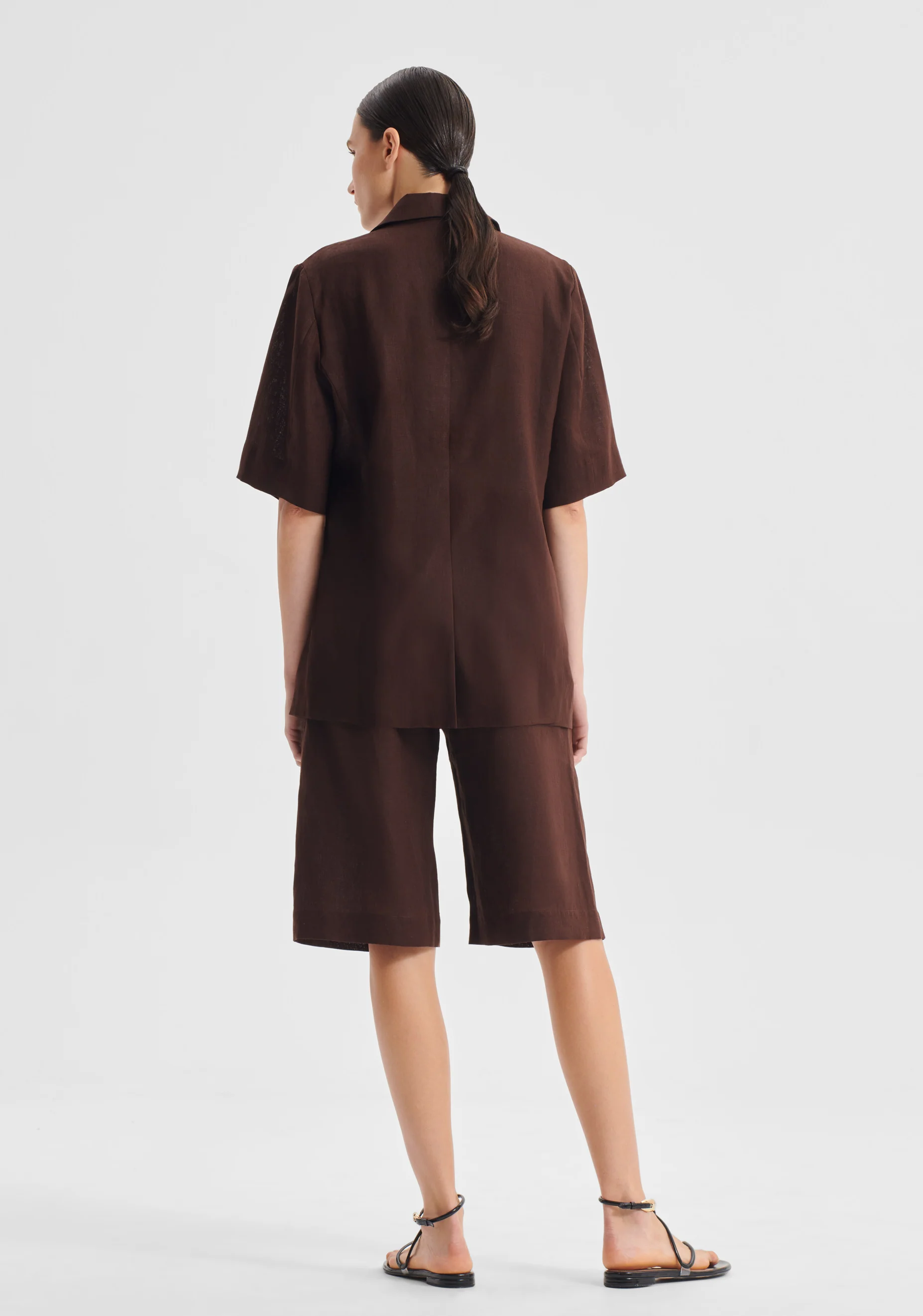Sonny Linen Bermuda Short_Chocolate - Image 4