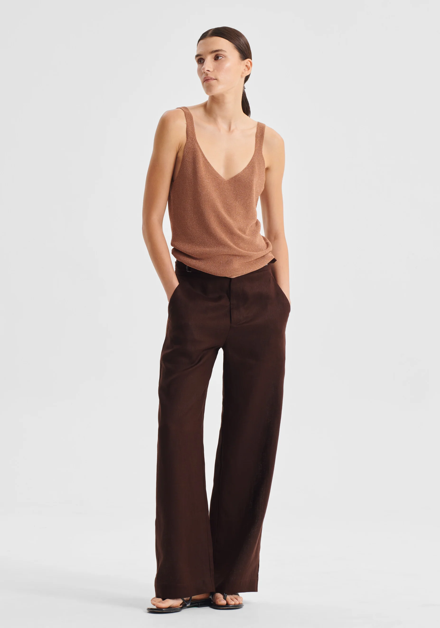 Sonny Linen Pant_Chocolate - Image 2