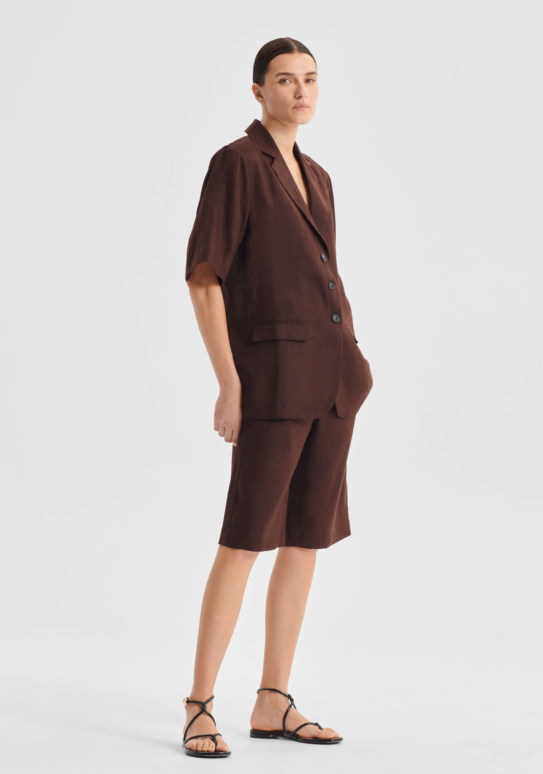 Sonny Linen Shirt_Chocolate - Image 4