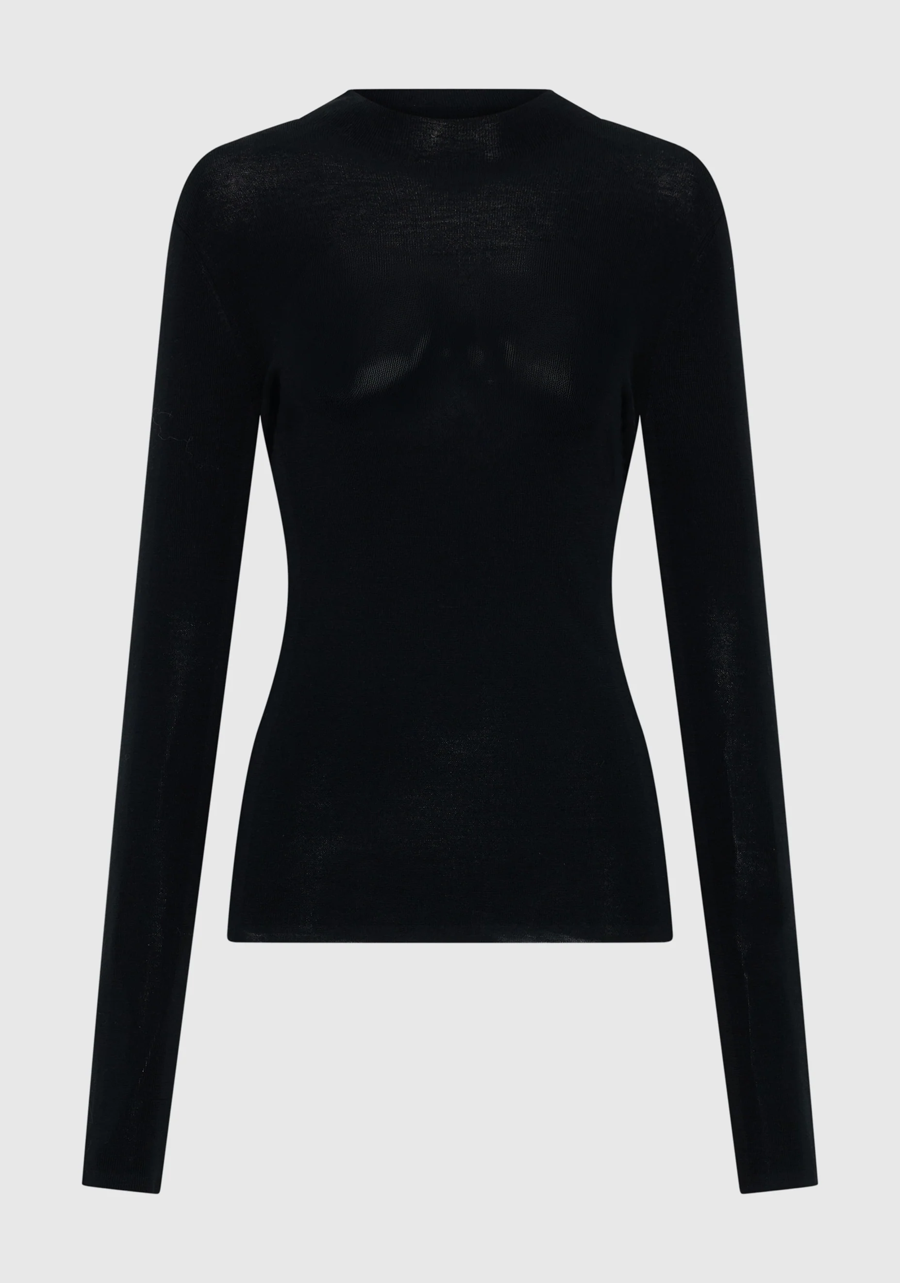 Talia L/S Merino Knit Top_Black - Image 6