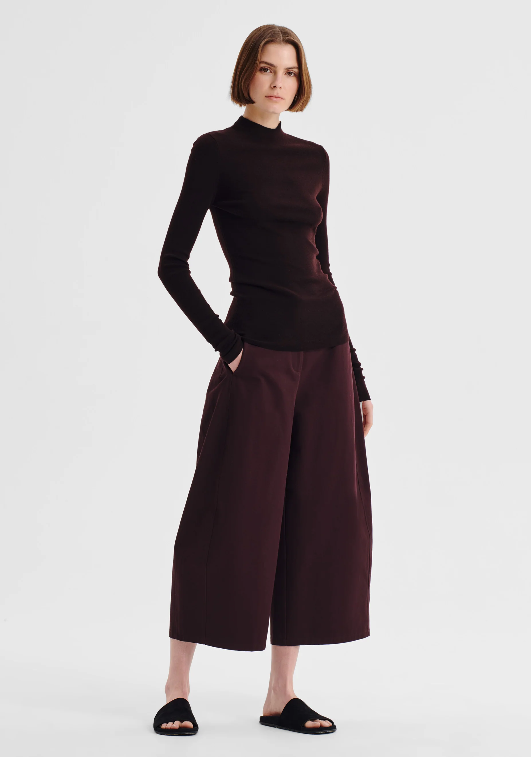 Talia L/S Merino Knit Top_Espresso - Image 3