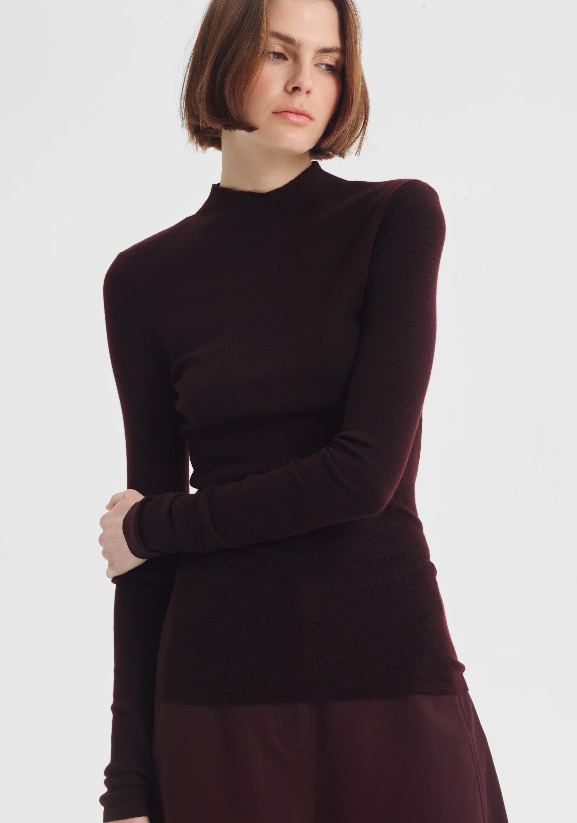 Talia L/S Merino Knit Top_Espresso - Image 4